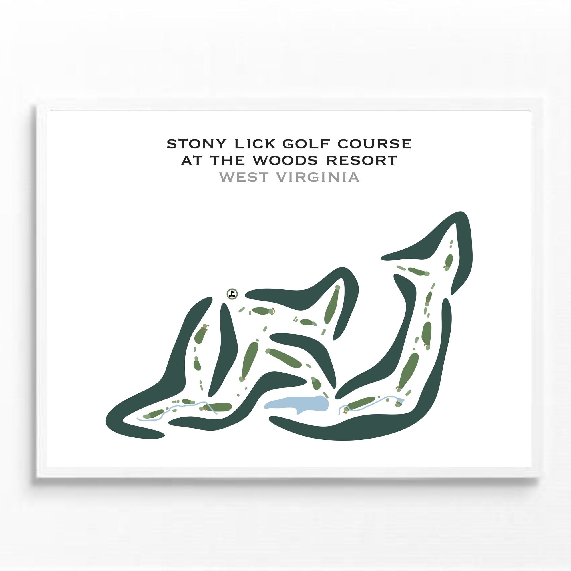 Stony Lick Golf Course at The Woods Resort, West Virginia - Printed Golf Courses