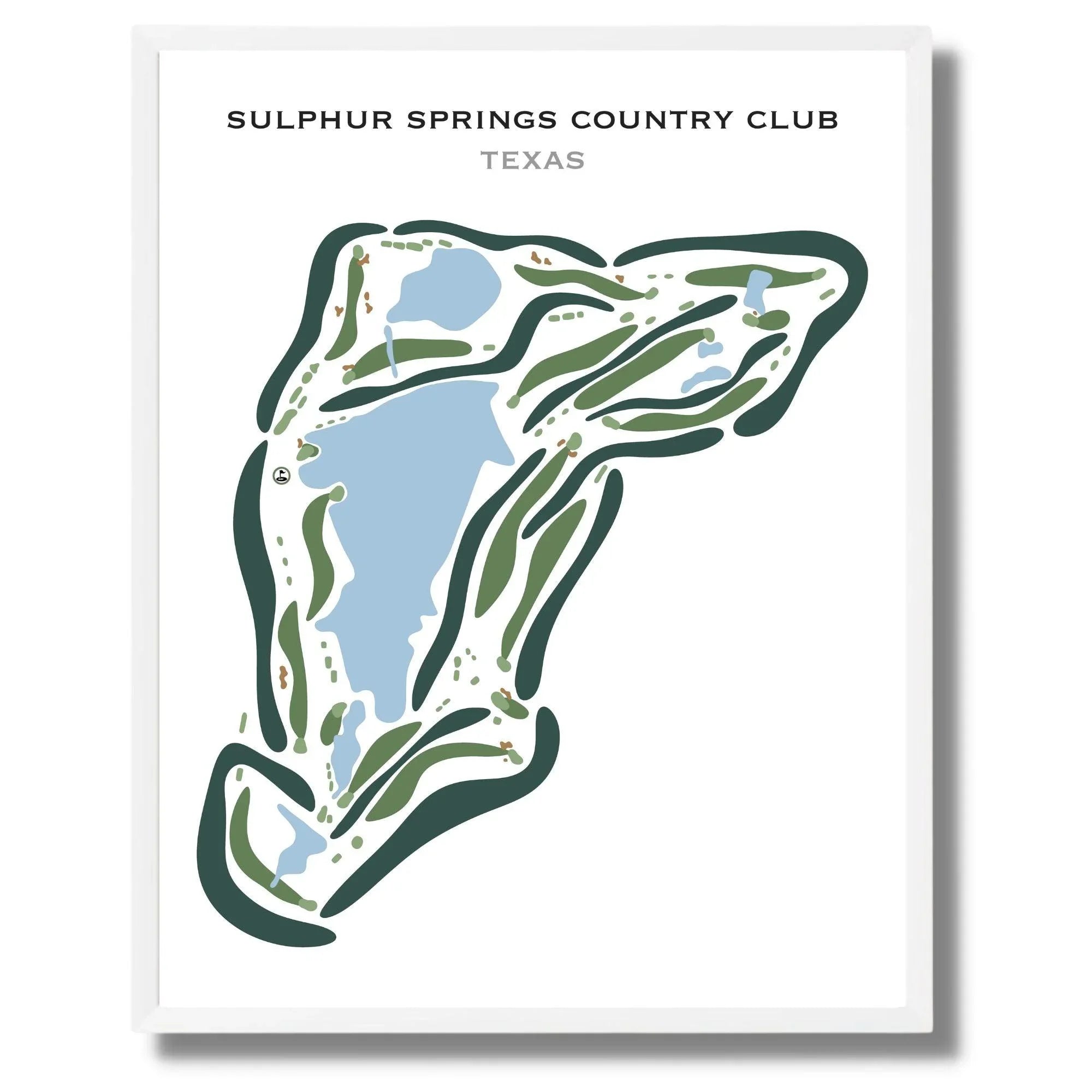 Sulphur Springs Country Club, Texas - Printed Golf Courses