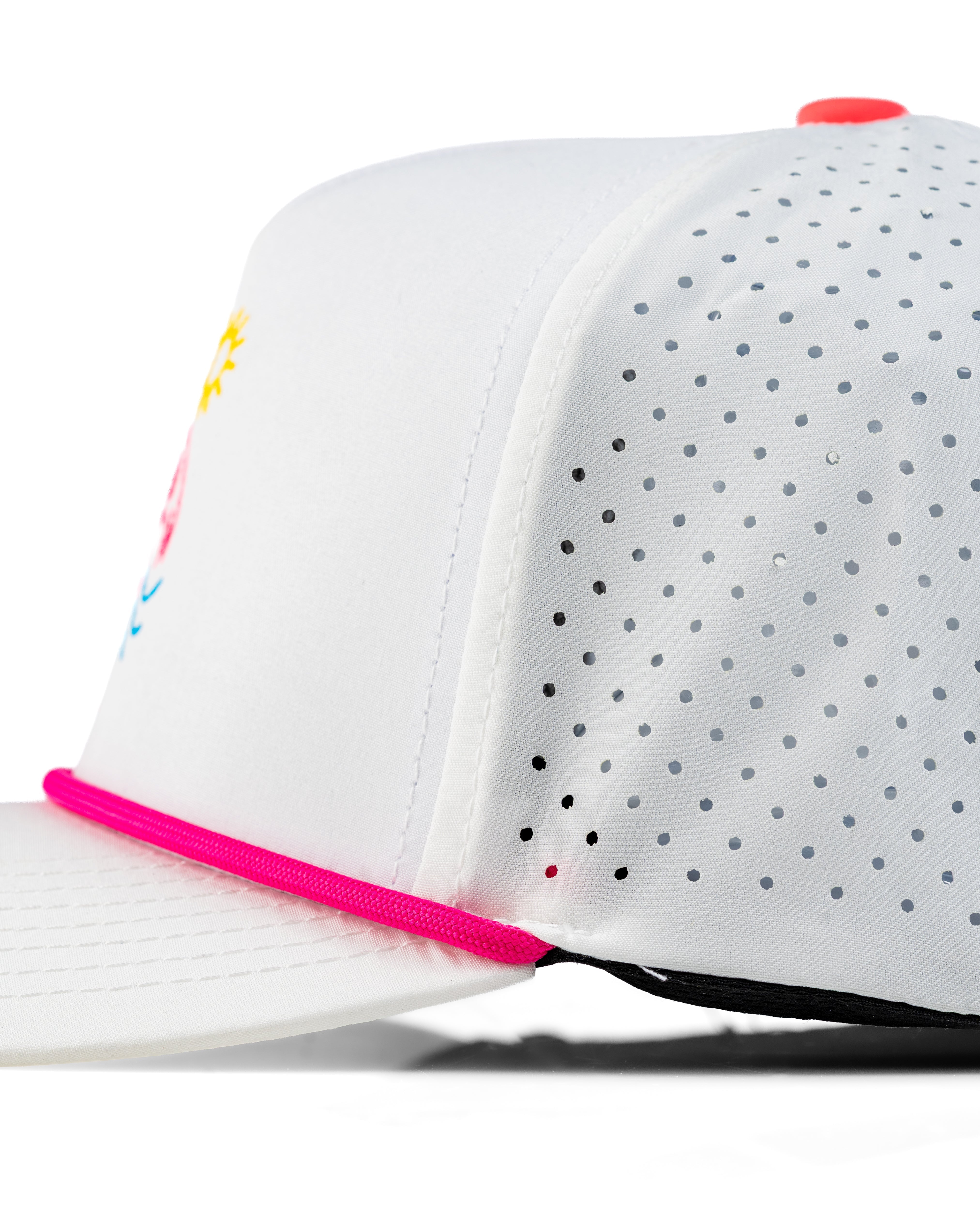 Perforated Rope Hat - Flamingo