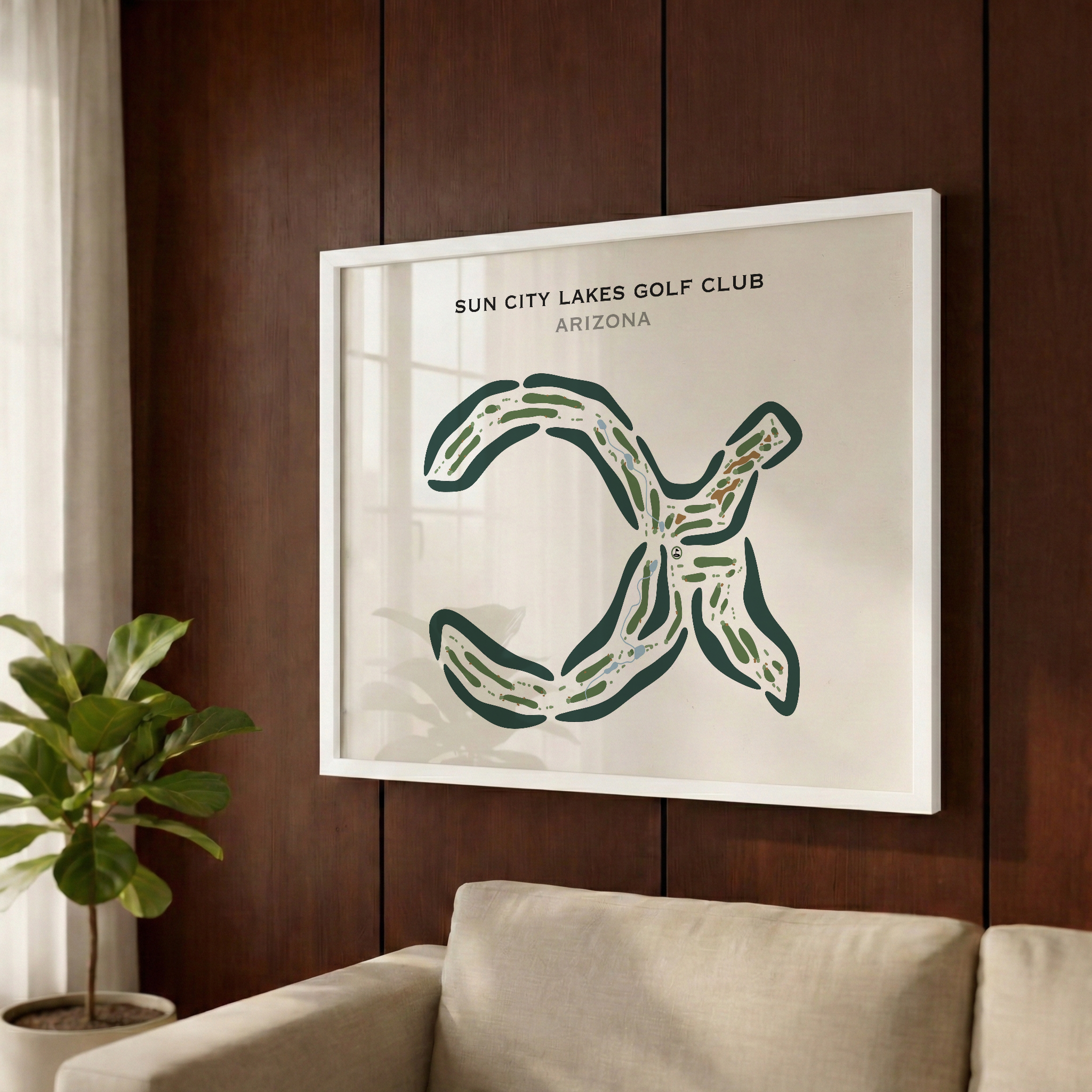 Sun City Lakes Golf Club, Arizona - Printed Golf Courses