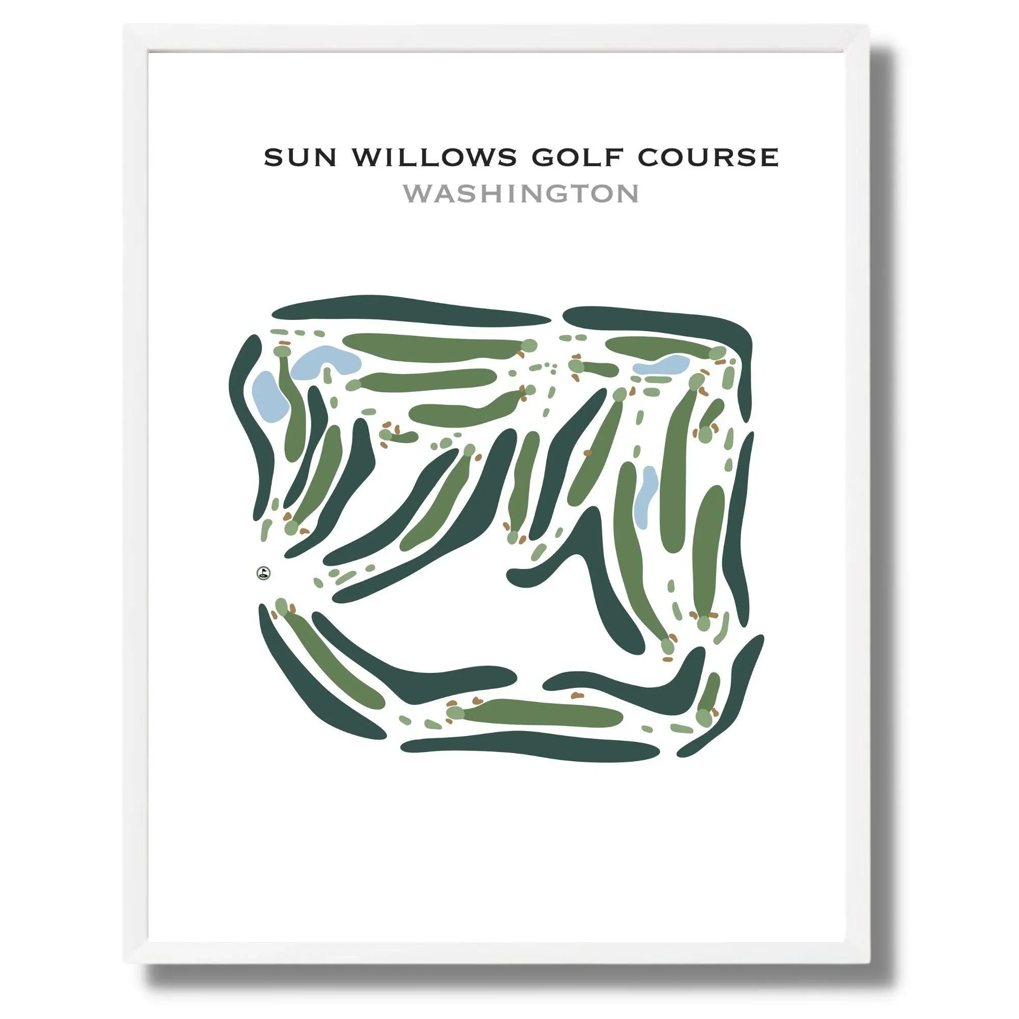 Sun Willows Golf Course, Washington - Printed Golf Course