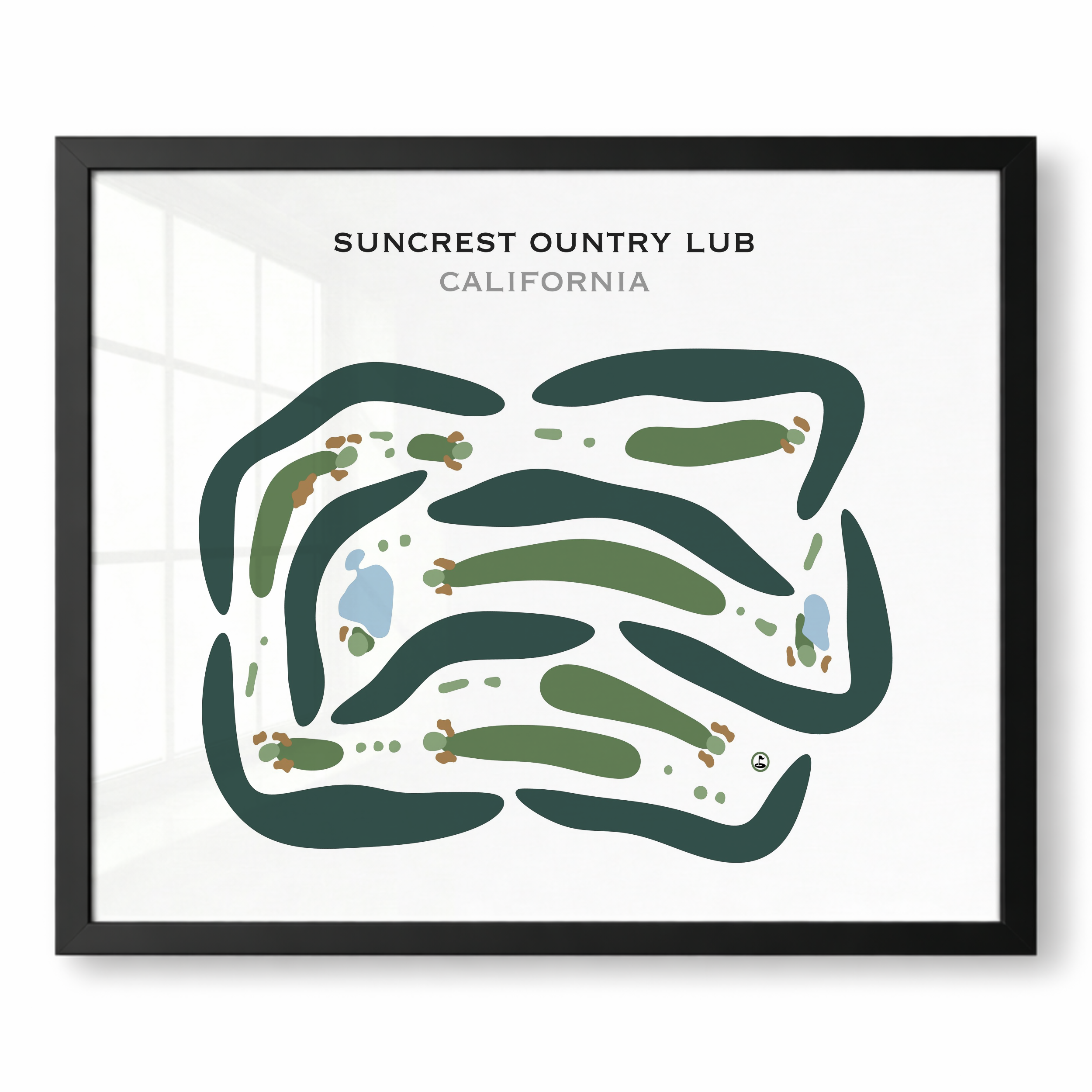Suncrest Country Club, California - Printed Golf Courses