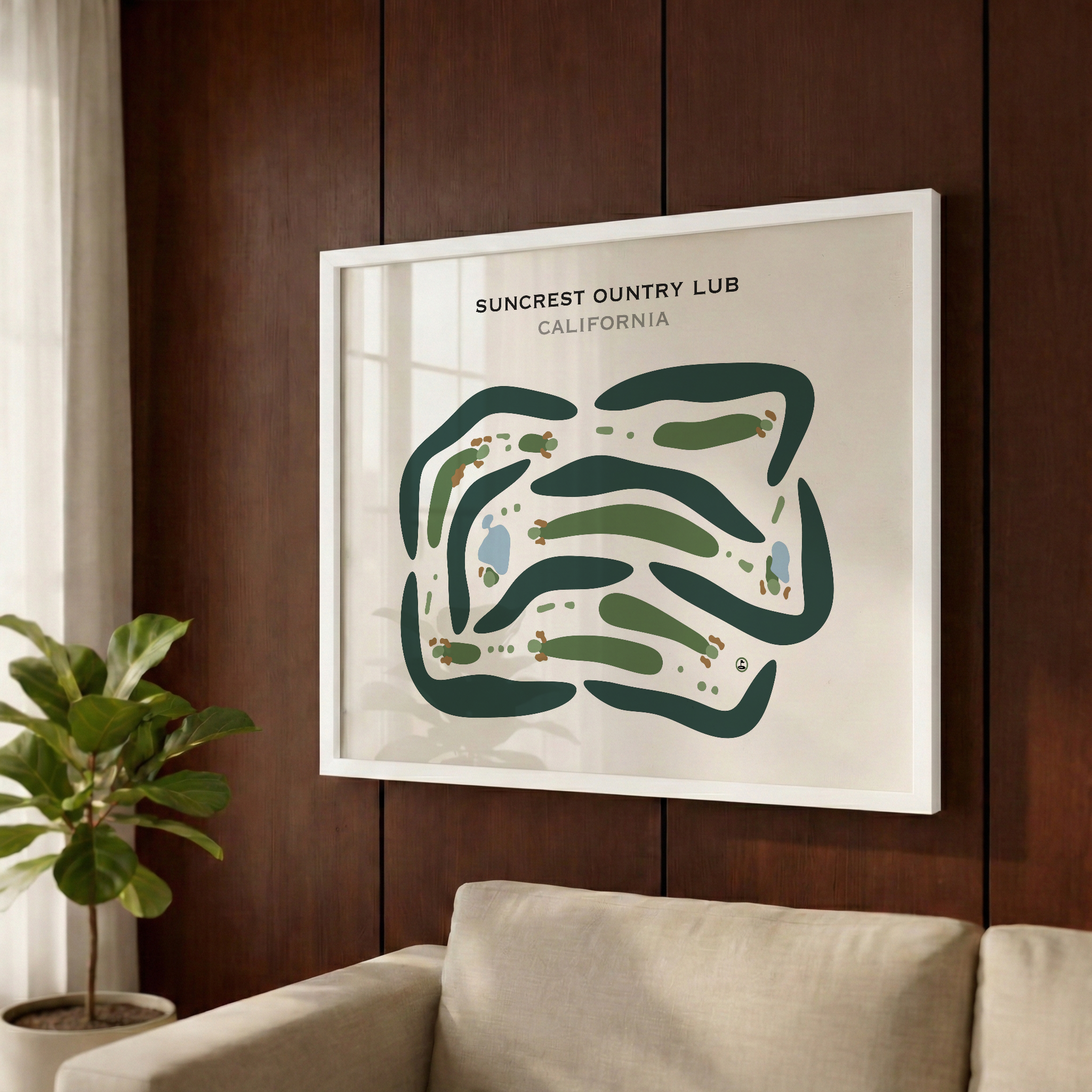 Suncrest Country Club, California - Printed Golf Courses