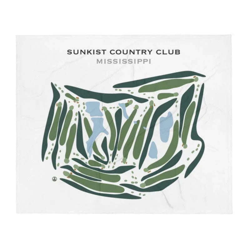 Sunkist Country Club, Mississippi - Printed Golf Courses