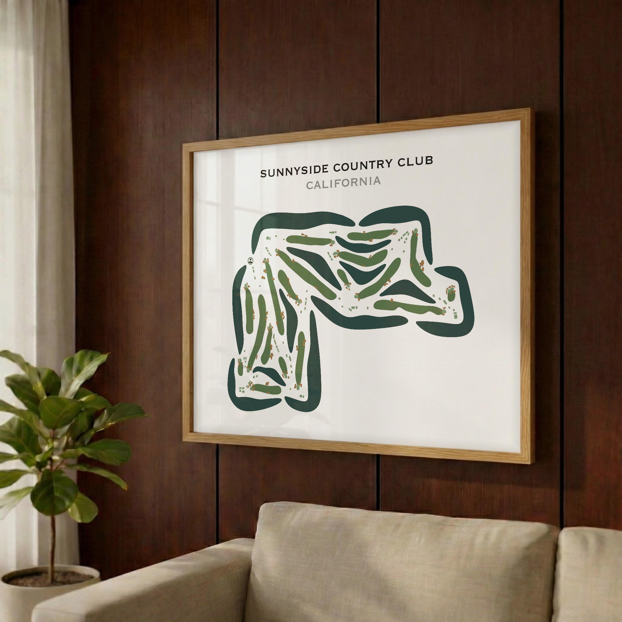 Sunnyside Country Club, California - Printed Golf Courses
