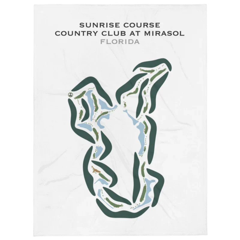 Sunrise Course at Country Club at Mirasol, Florida - Printed Golf Courses