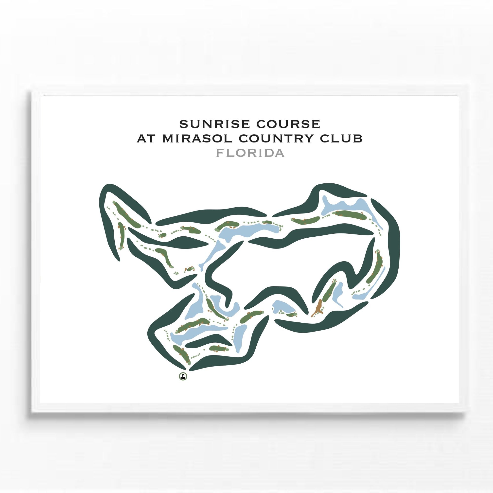 Sunrise Course at Mirasol Country Club, Florida - Printed Golf Courses