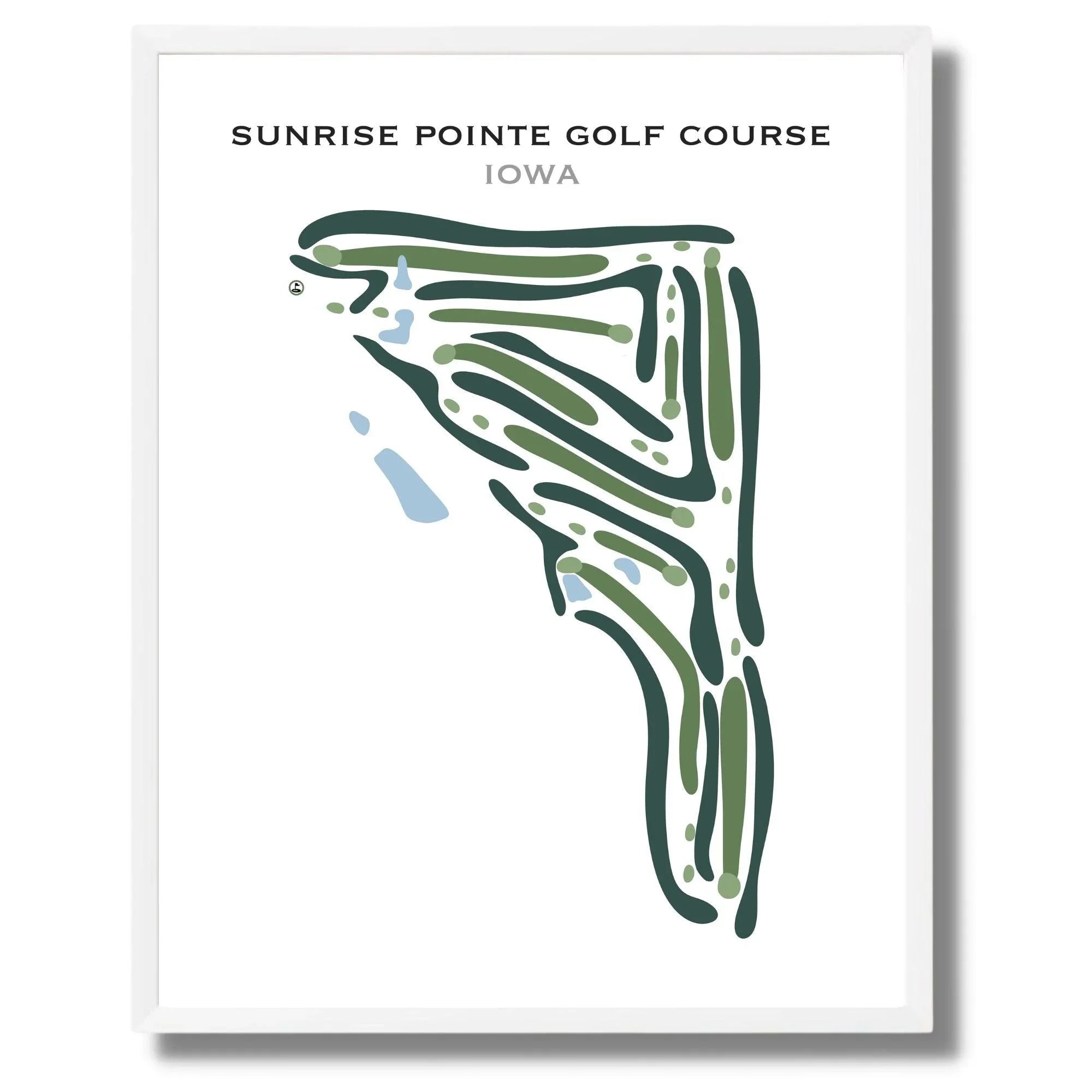 Sunrise Pointe Golf Course, Iowa - Printed Golf Courses