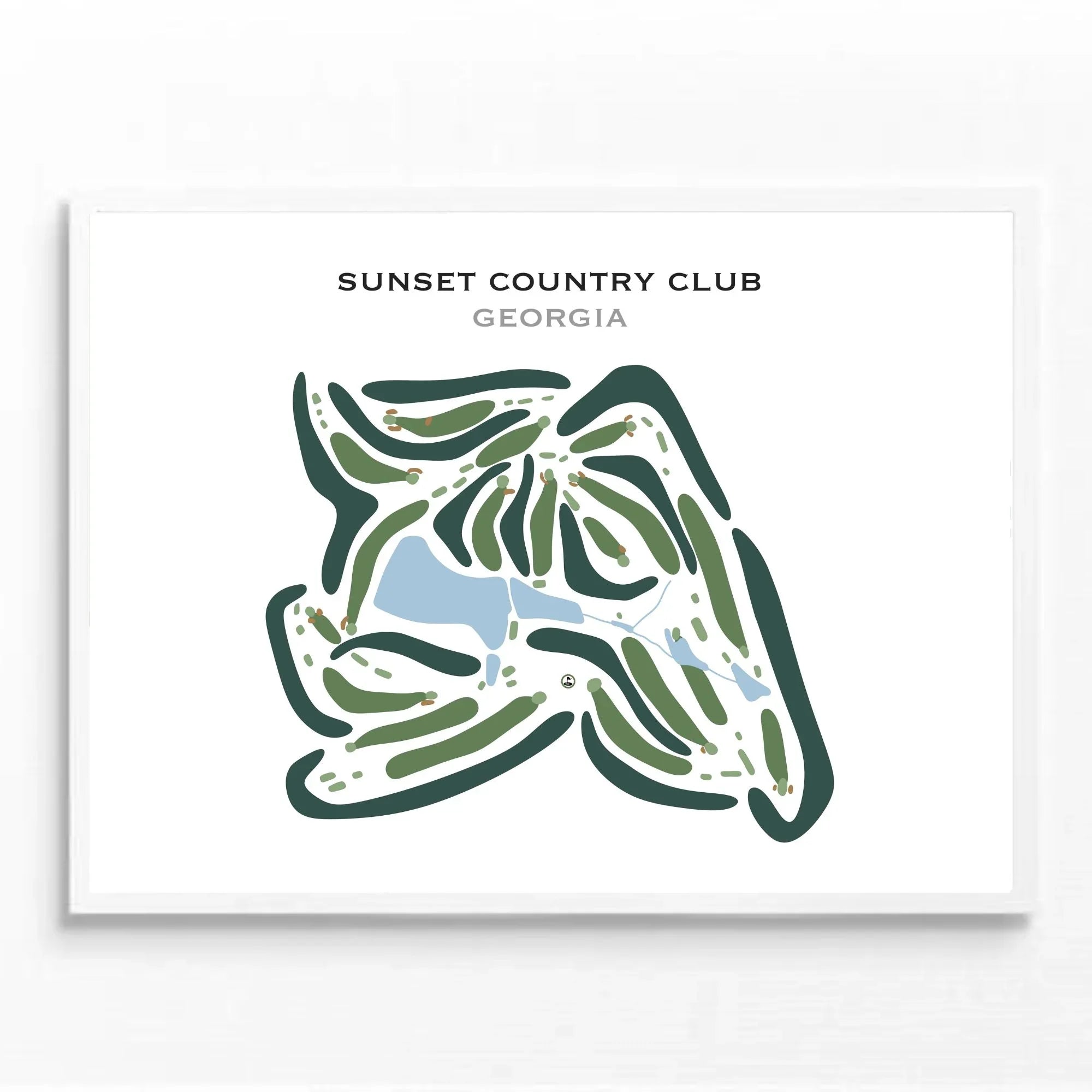Sunset Country Club, Georgia - Printed Golf Courses
