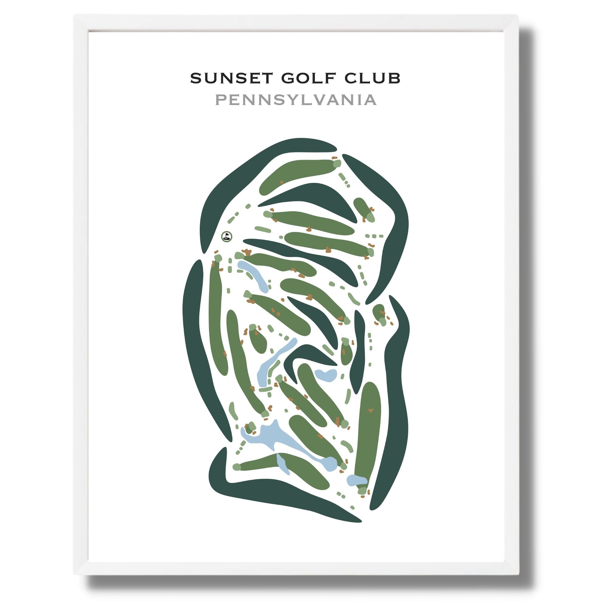 Sunset Golf Club, Pennsylvania - Printed Golf Courses