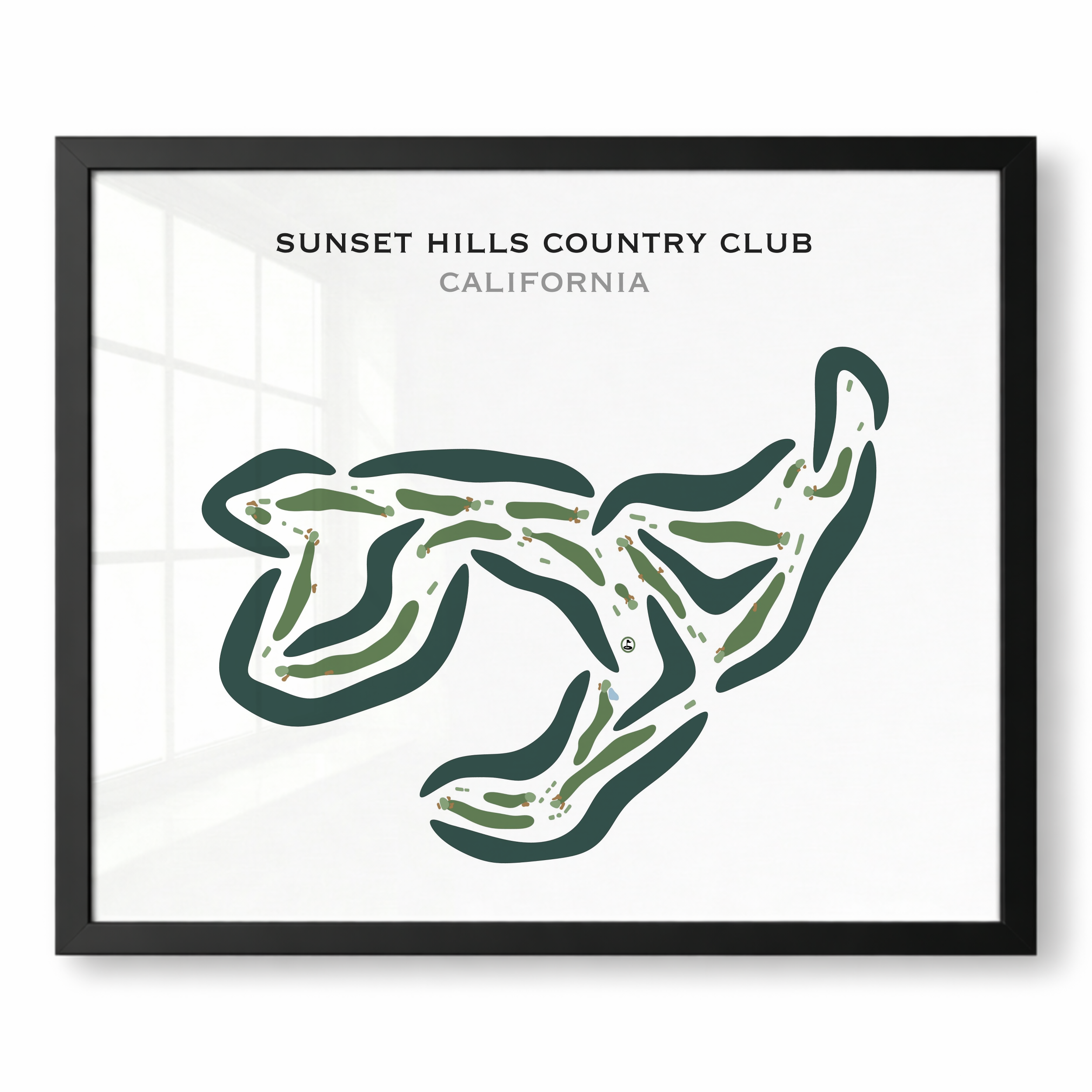 Sunset Hills Country Club, California - Printed Golf Course