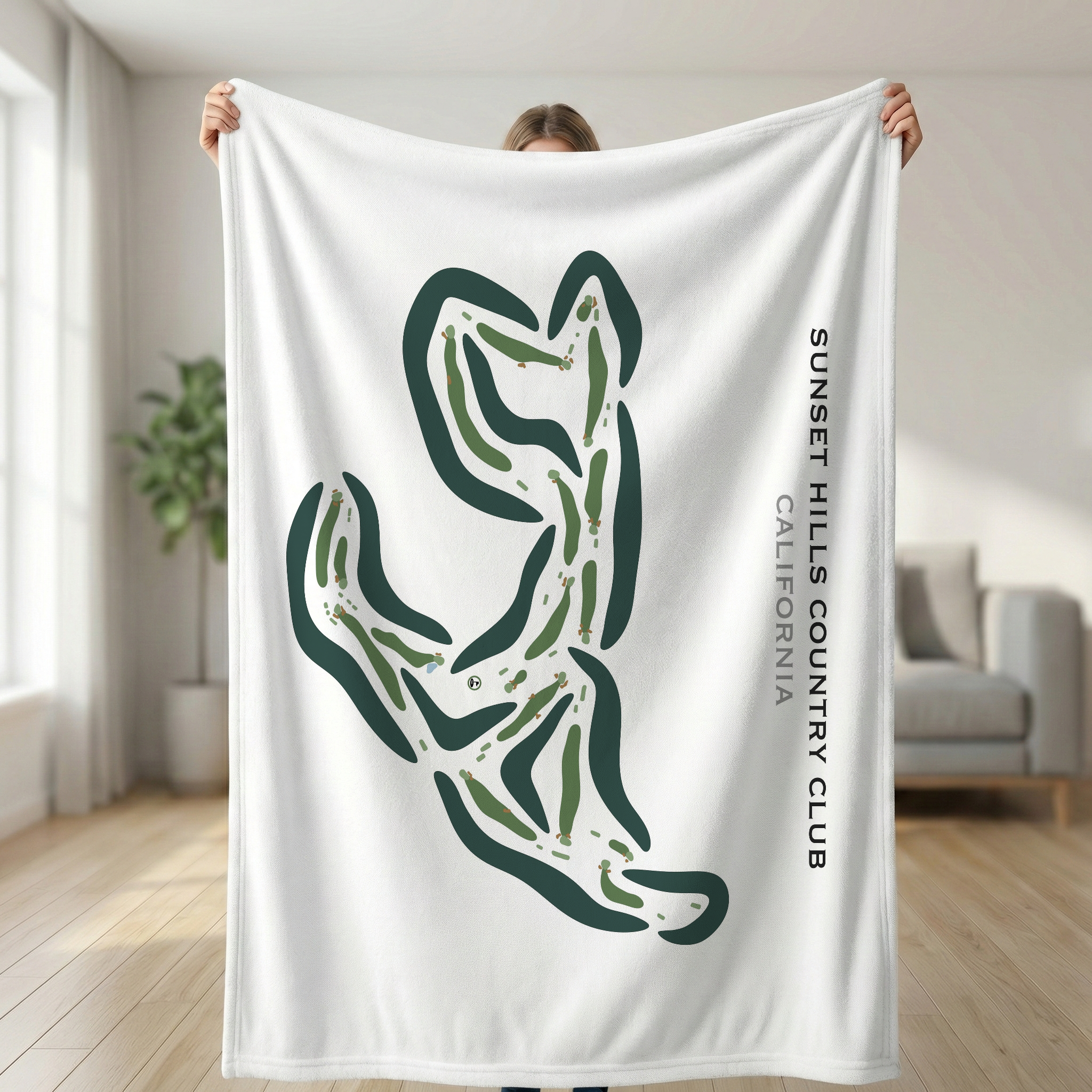 Sunset Hills Country Club, California - Printed Golf Course