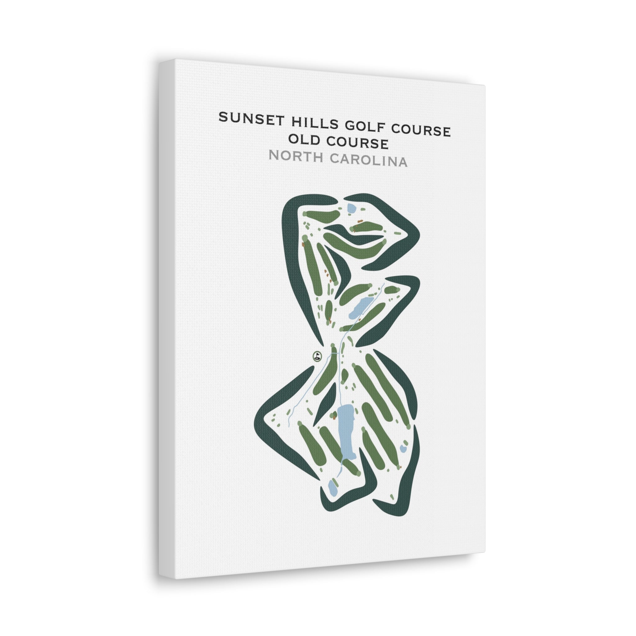 Sunset Hills Golf Course - Old Course, North Carolina - Printed Golf Courses