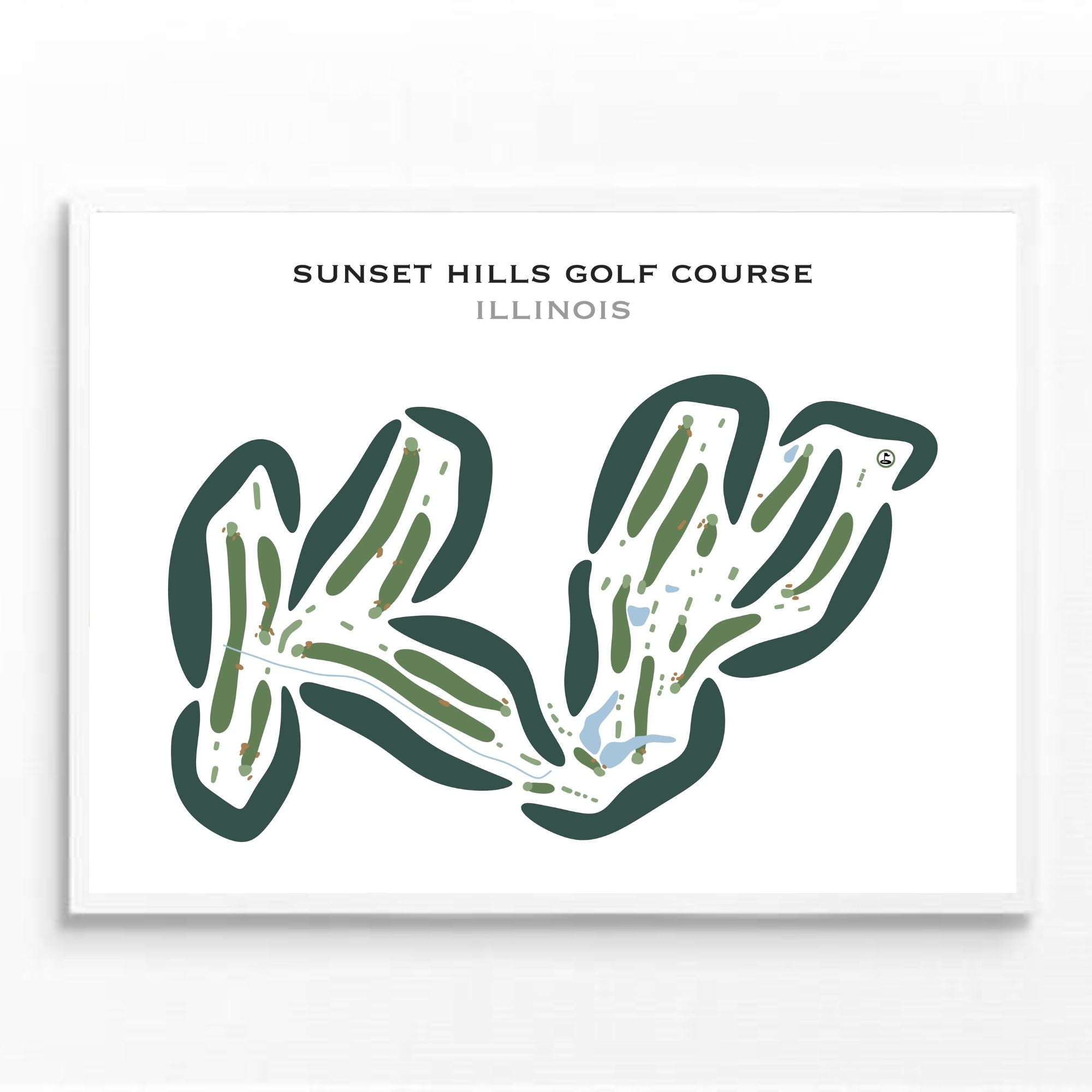 Sunset Hills Golf Course, Illinois - Printed Golf Courses