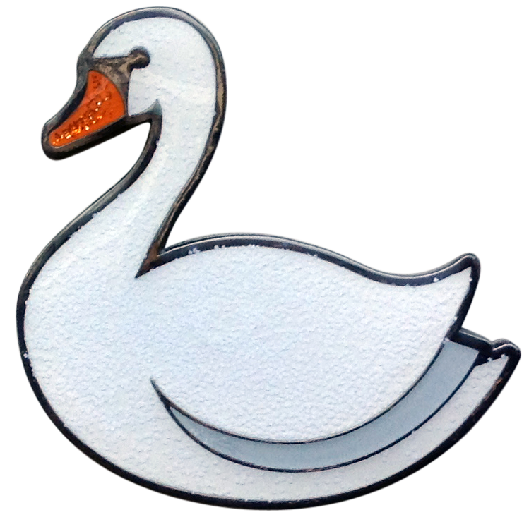 ReadyGolf: Glitter Ball Marker & Hat Clip - Swan