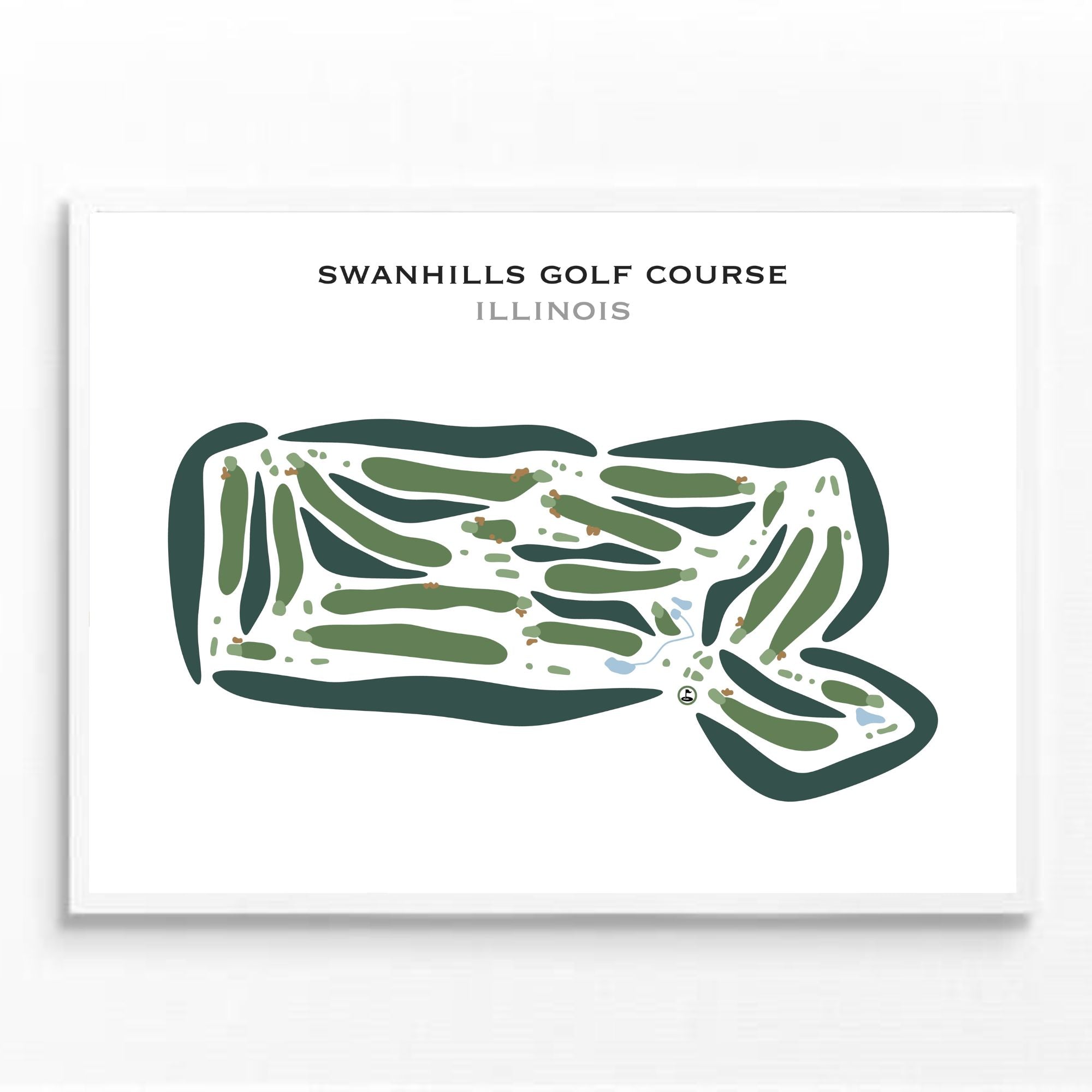 Swanhills Golf Course, Illinois - Printed Golf Courses