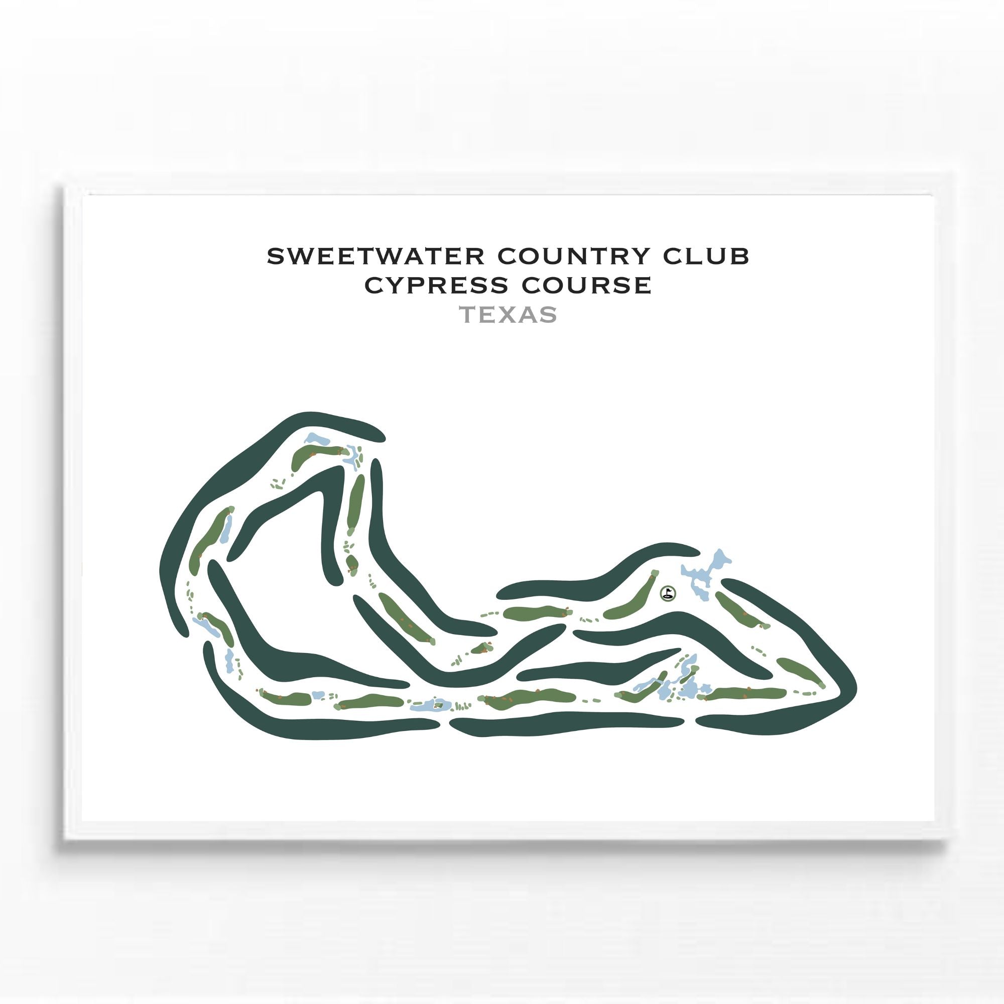 Sweetwater Country Club - Cypress Course, Texas - Printed Golf Courses