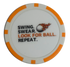 “Swing. Swear. Look for Ball. Repeat.” Golf Ball Marker Poker Chip