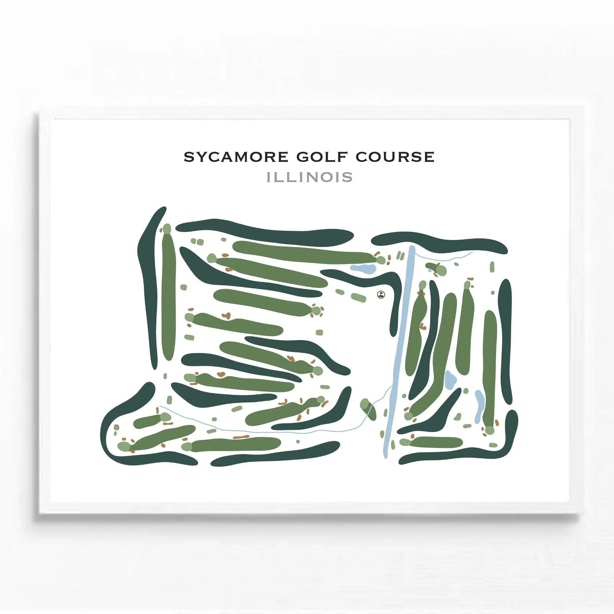 Sycamore Golf Course, Illinois - Printed Golf Course