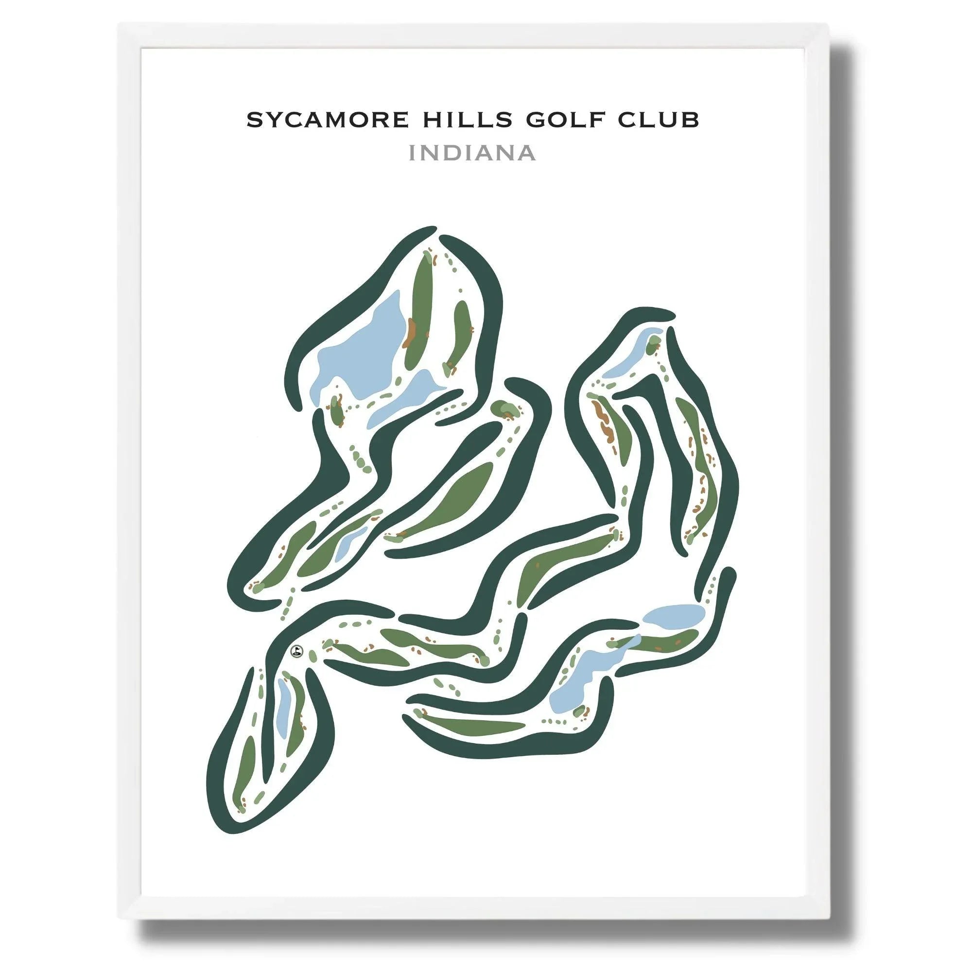 Sycamore Hills Golf Club, Indiana - Printed Golf Courses