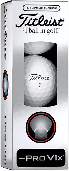 Titleist 2025 Pro V1x Left Dash Performance Alignment Black Golf Balls