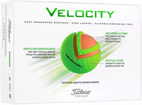 Titleist 2024 Velocity Matte Green Golf Balls