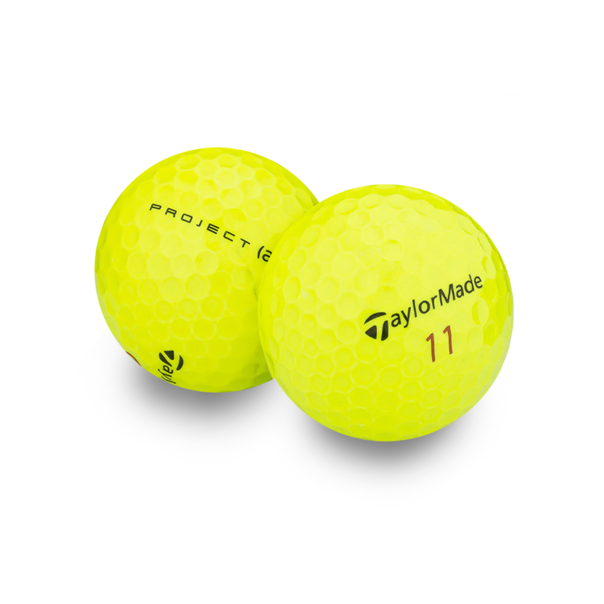 Used TaylorMade Project (a) Yellow Golf Balls - 1 Dozen