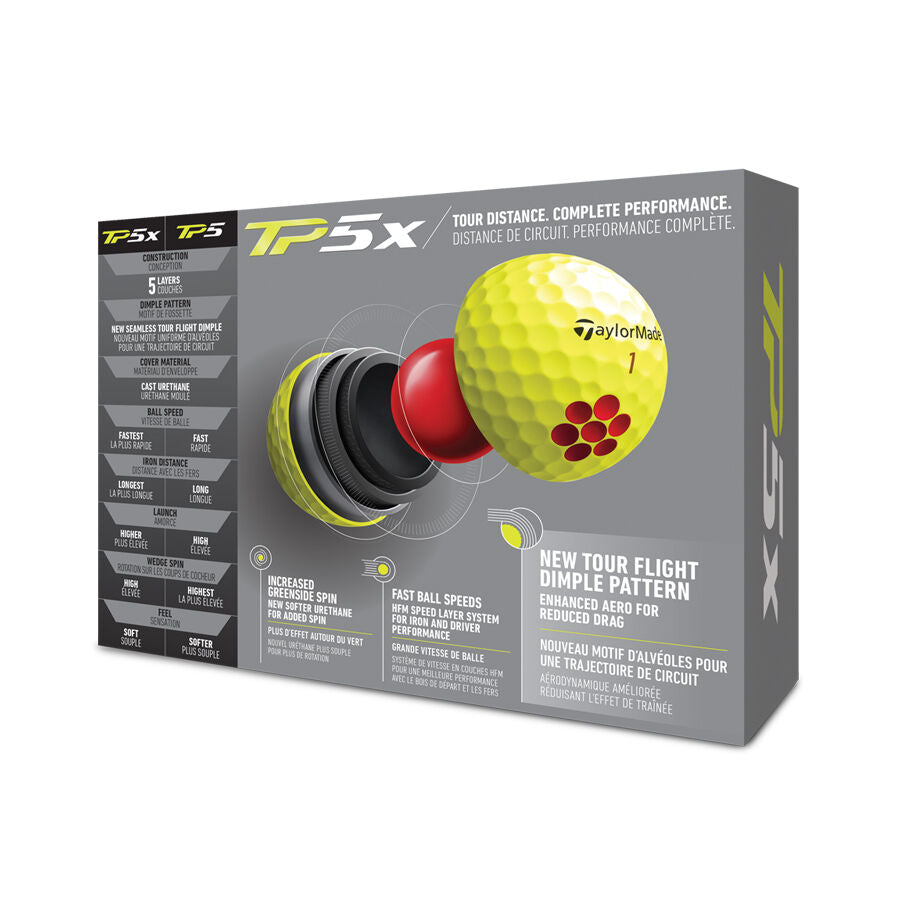 TAYLORMADE TP5X YELLOW GOLF BALLS