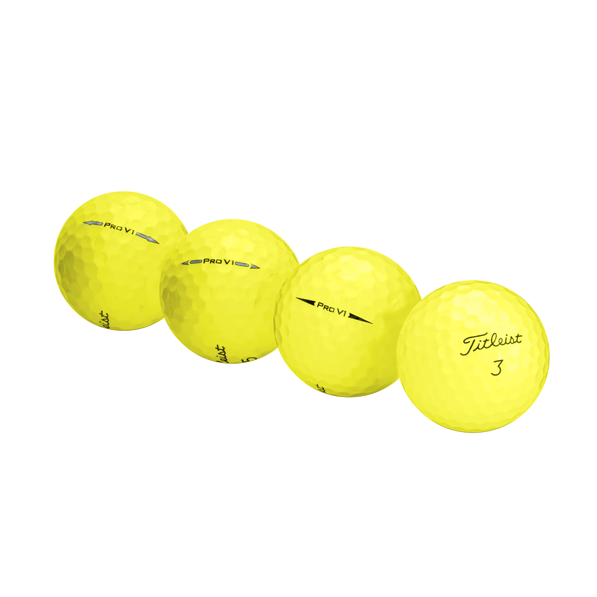 Used Titleist Pro V1 Yellow Mix Golf Balls - 1 Dozen