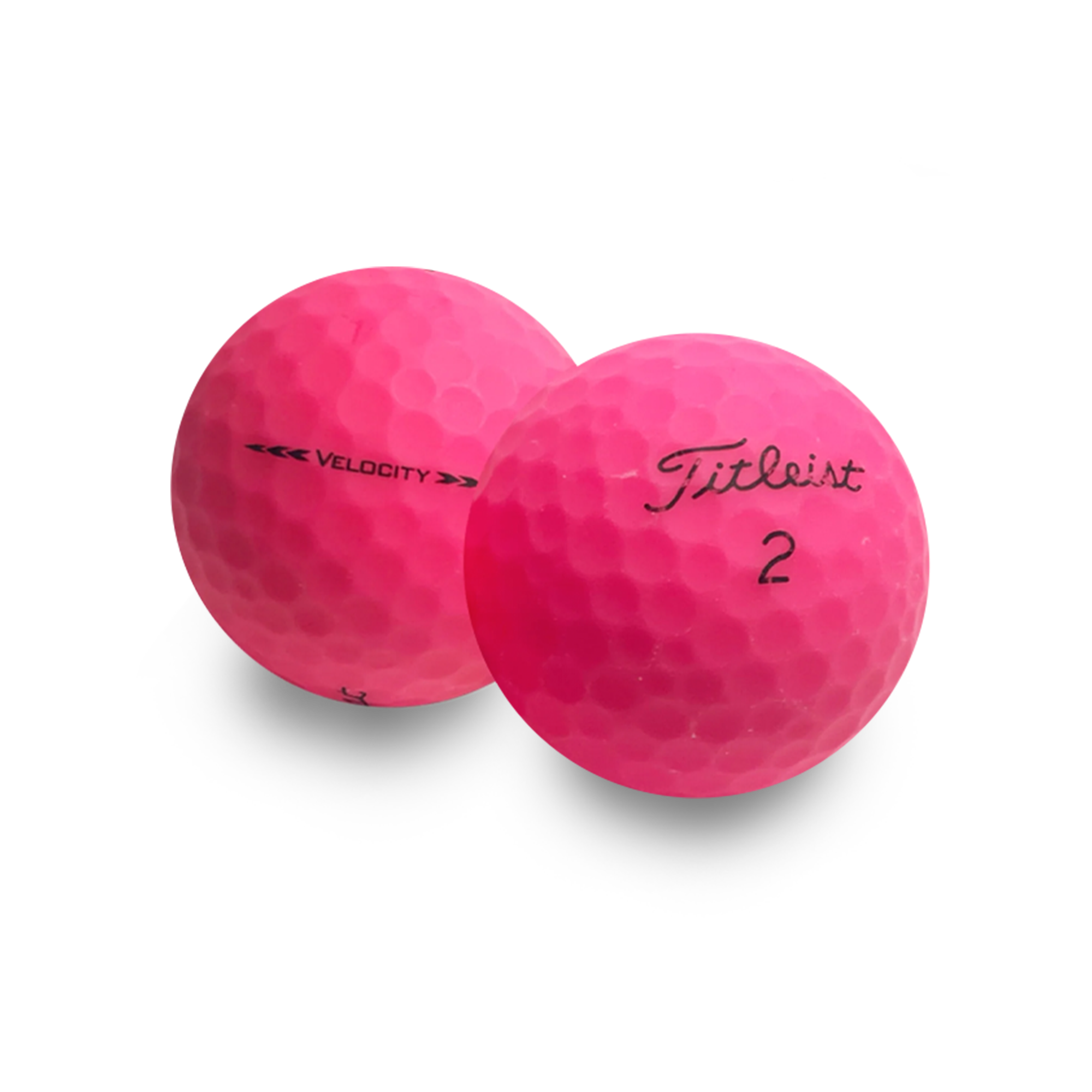 Used Titleist Velocity Matte Pink Golf Balls - 1 Dozen