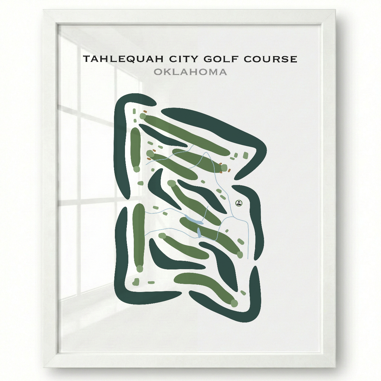 Tahlequah City Golf Course, Oklahoma - Printed Golf Courses