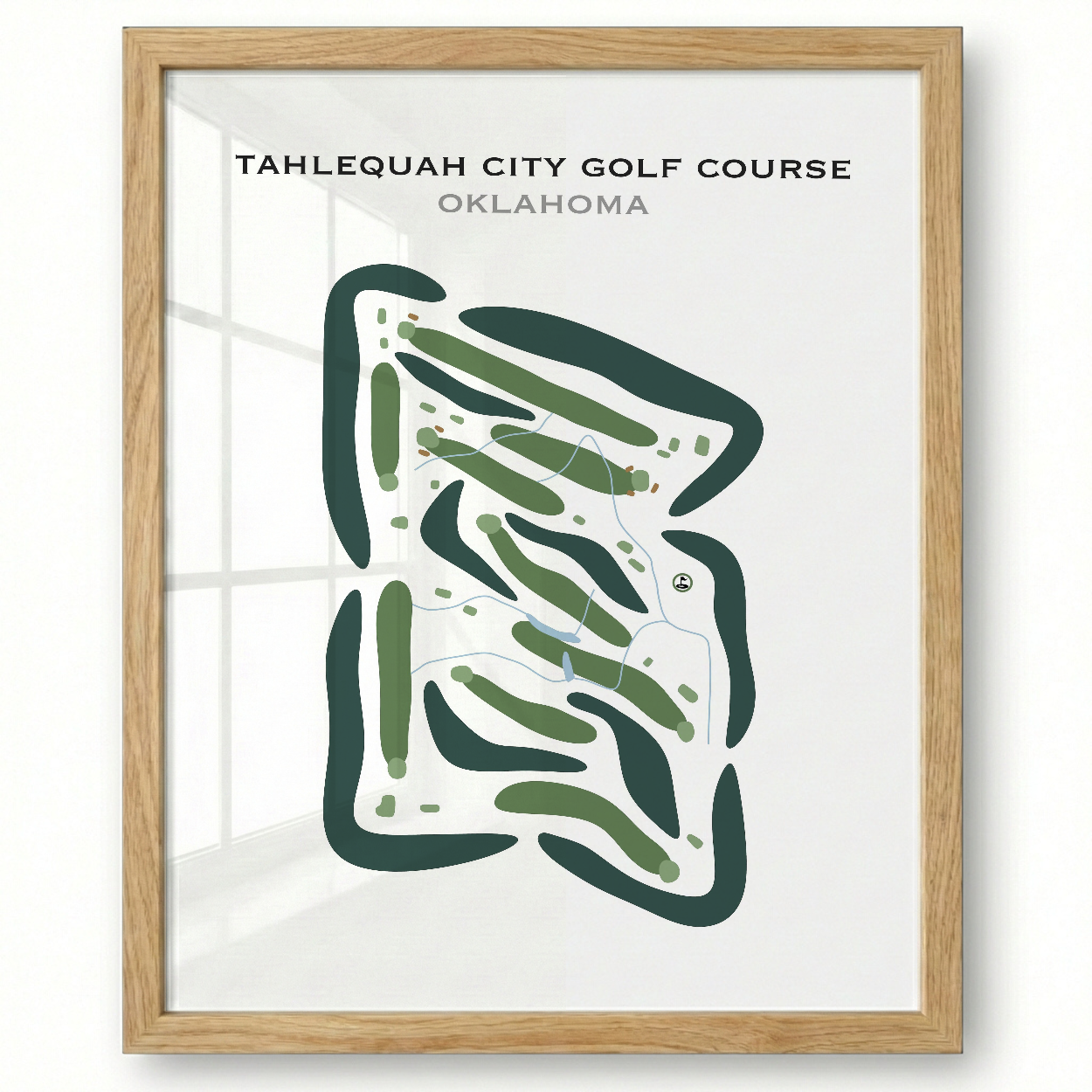 Tahlequah City Golf Course, Oklahoma - Printed Golf Courses