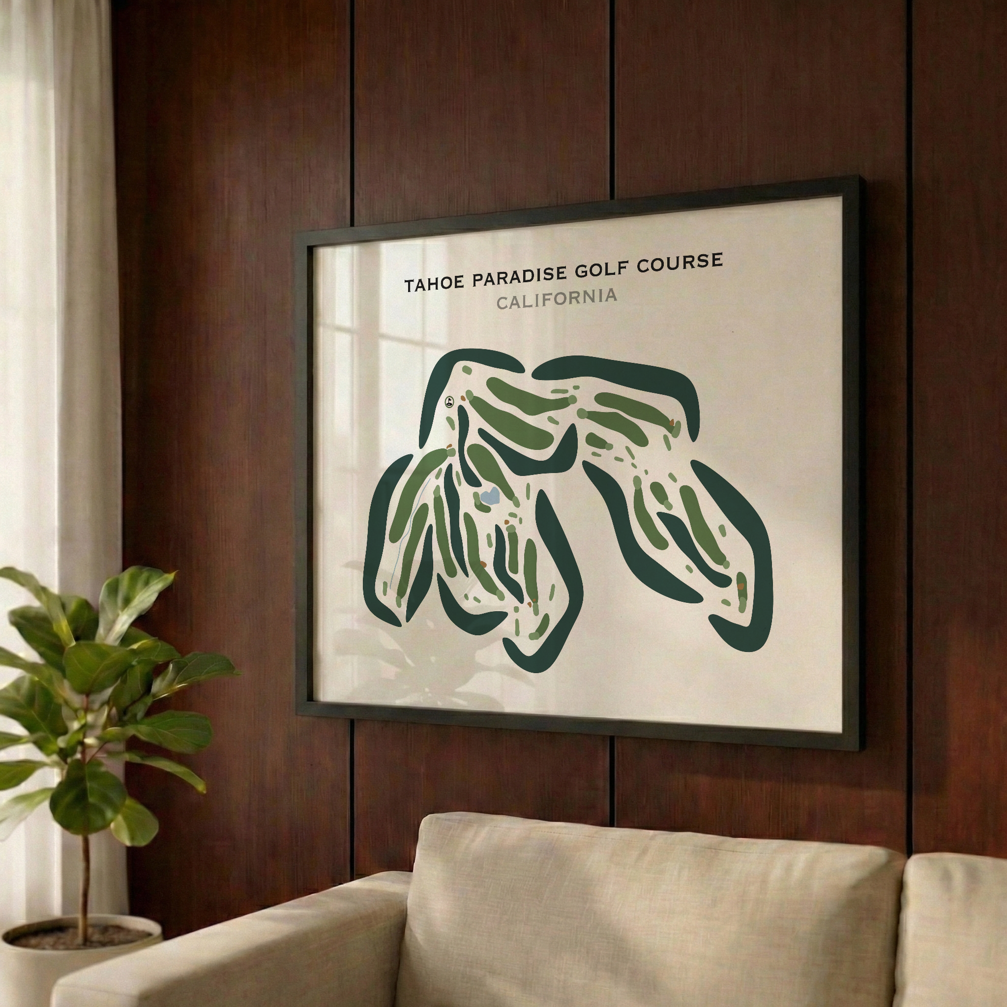 Tahoe Paradise Golf Course, California - Printed Golf Courses