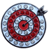 Archery Target Crystal Ball Marker & Hat Clip by ReadyGOLF