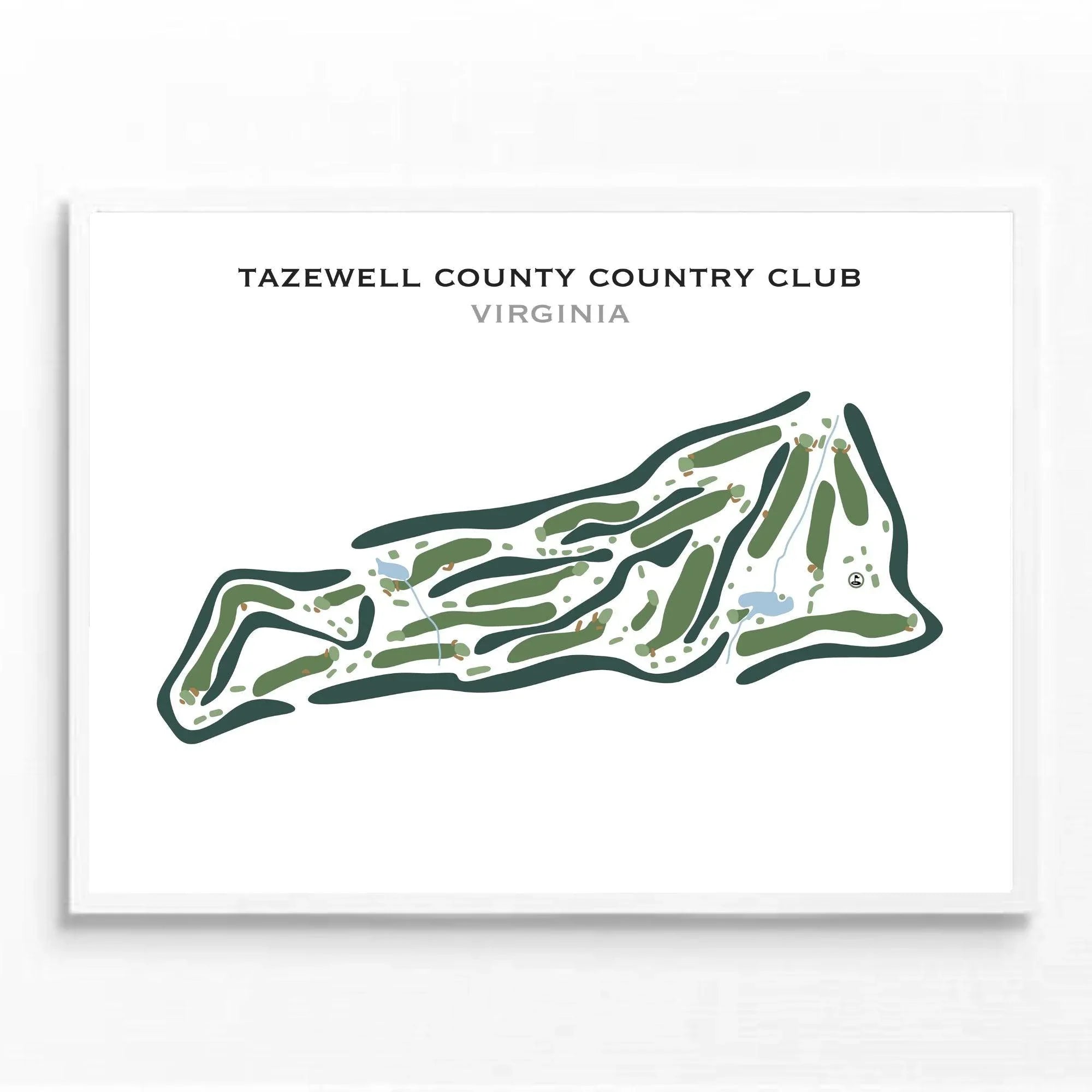 Tazewell County Country Club, Virginia - Printed Golf Course