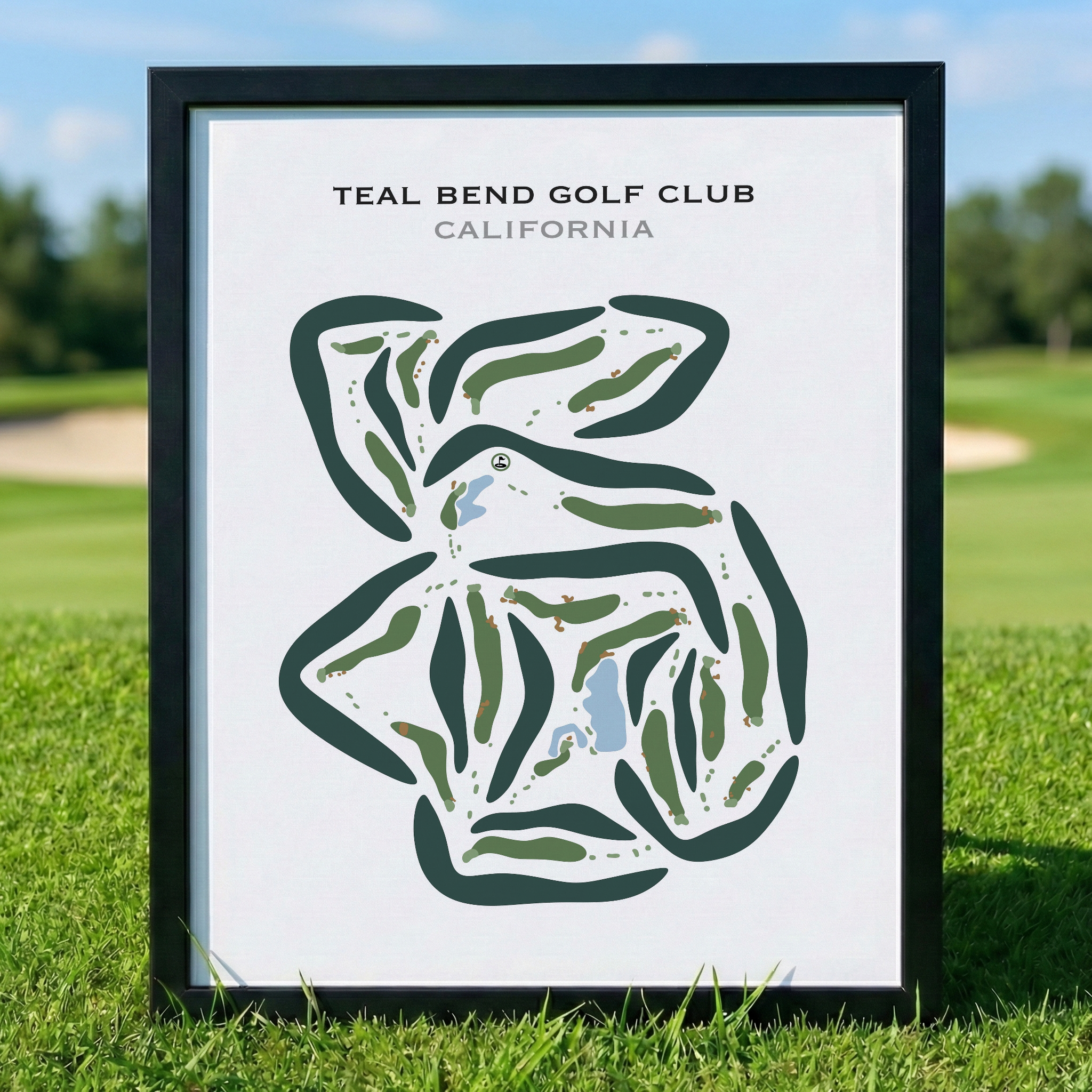 Teal Bend Golf Club, California - Printed Golf Courses