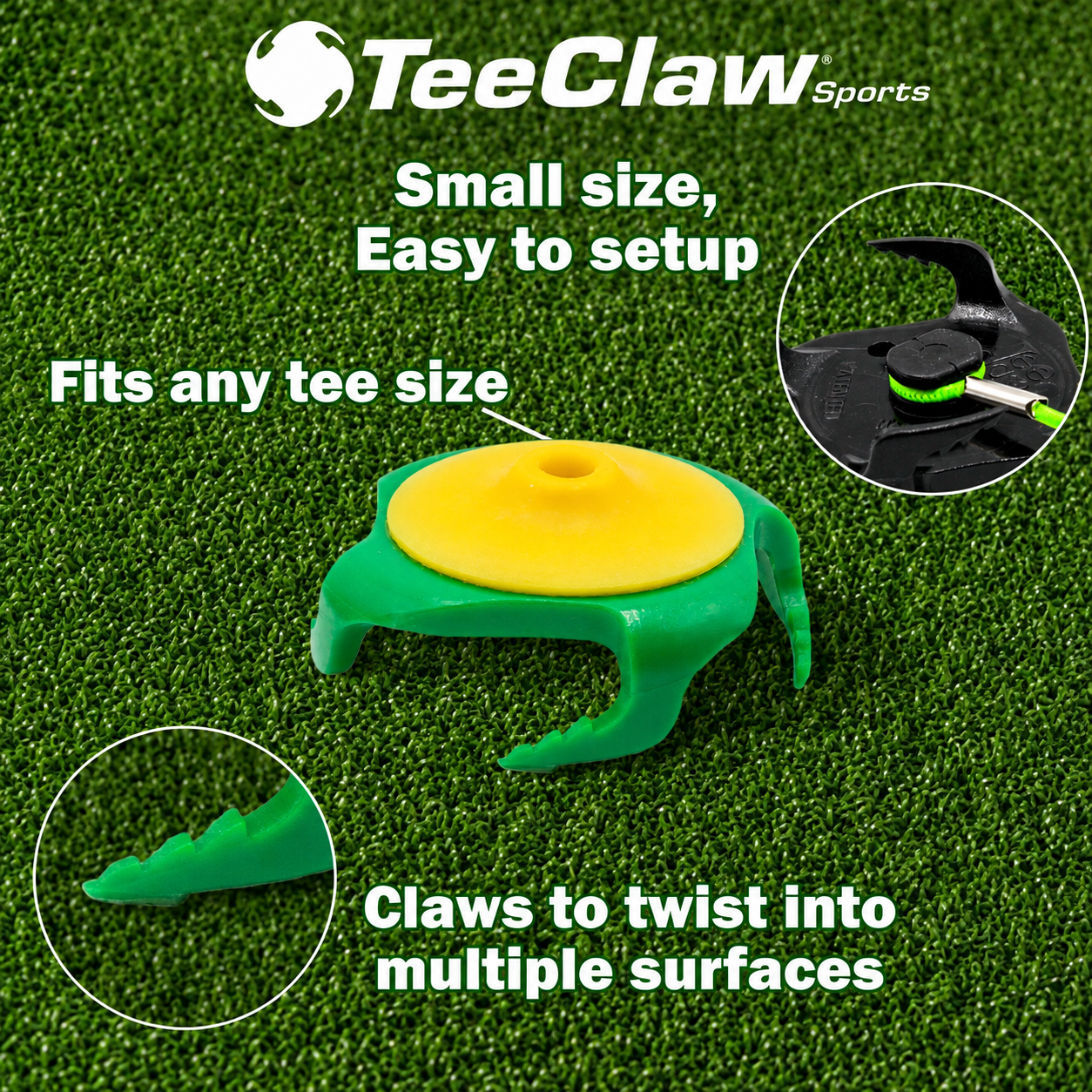 Tee Claw (10) Pack: Black-Yellow