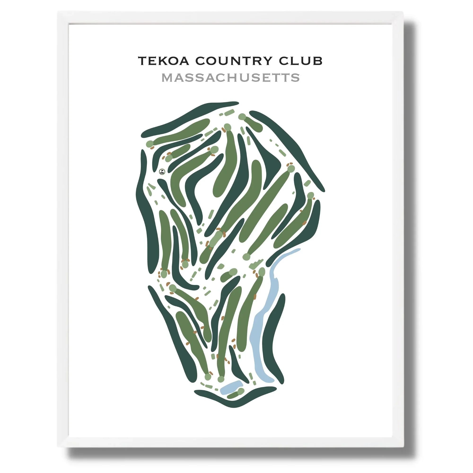Tekoa Country Club, Massachusetts - Printed Golf Course