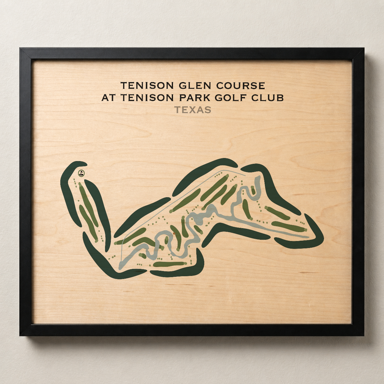 Tenison Glen Course at Tenison Park Golf Club, Texas - Printed Golf Courses