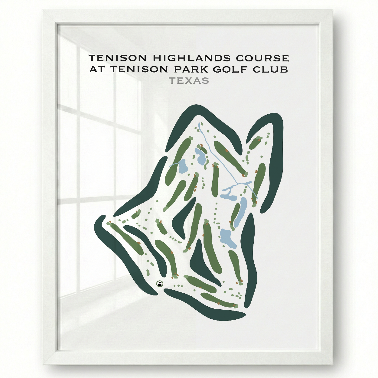Tenison Highlands Course at Tenison Park Golf Club, Texas - Printed Golf Courses