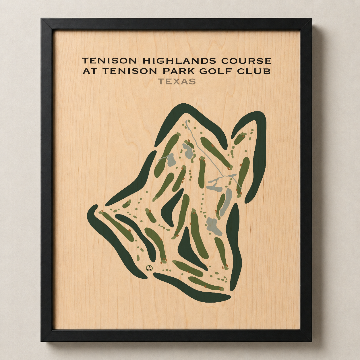 Tenison Highlands Course at Tenison Park Golf Club, Texas - Printed Golf Courses