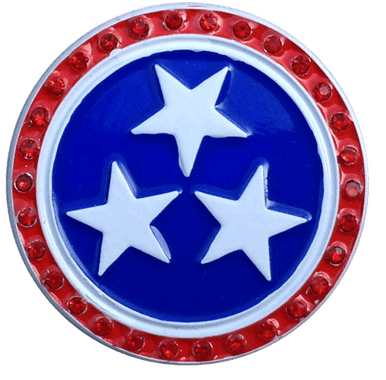 Tennessee Flag Crystal Ball Marker &amp; Hat Clip by ReadyGOLF