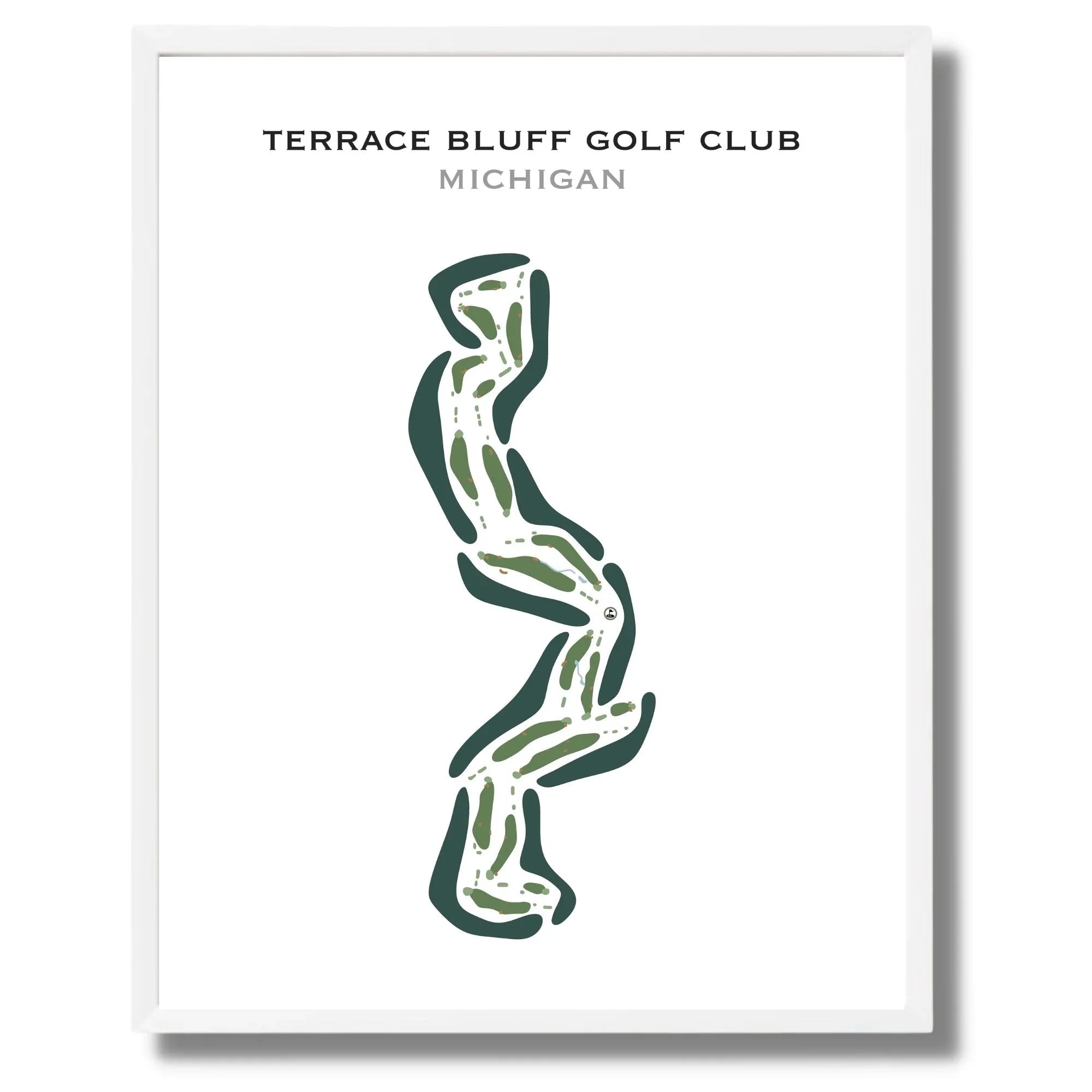 Terrace Bluff Golf Club, Michigan - Printed Golf Course