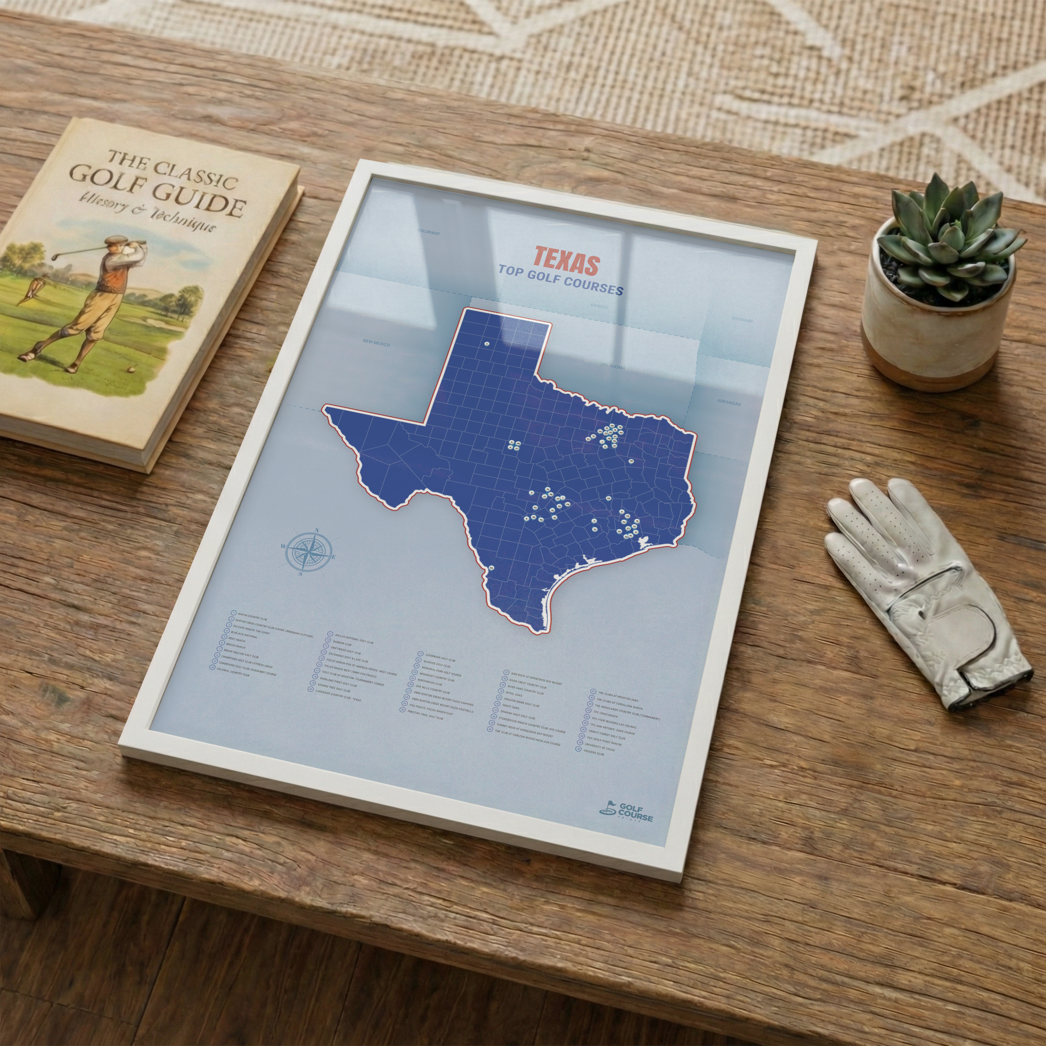Map of Texas Golf Courses