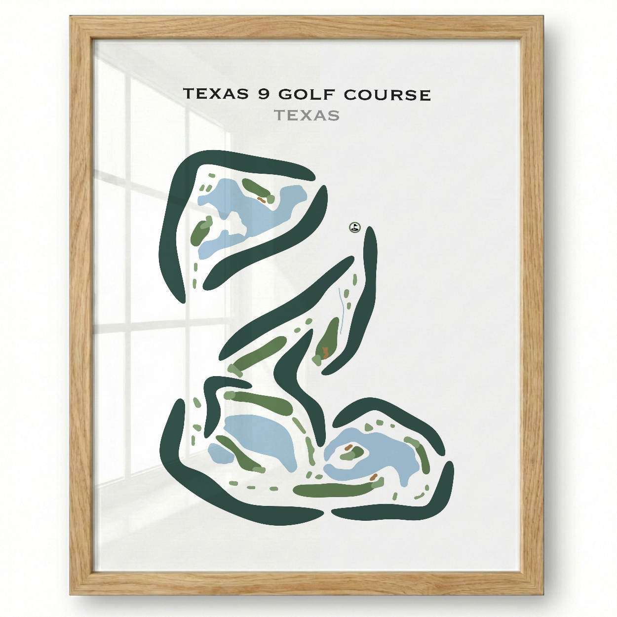 Texas 9 Golf Course, Texas - Printed Golf Courses