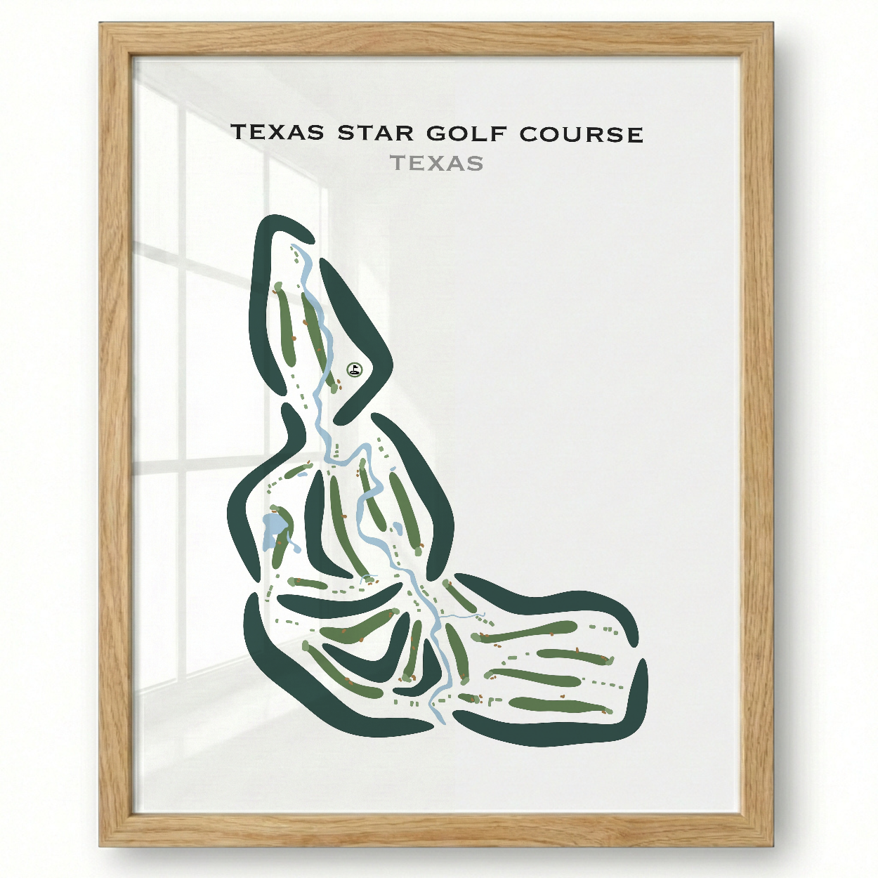 Texas Star Golf Course, Texas - Printed Golf Courses