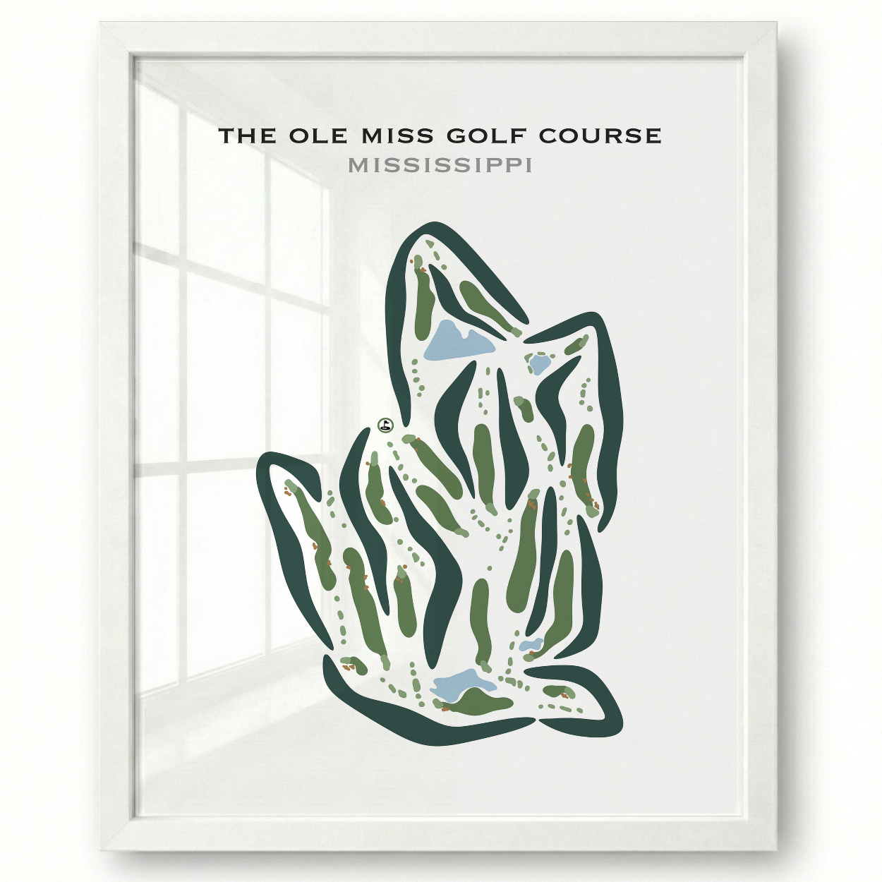 The Ole Miss Golf Course, Mississippi - Printed Golf Course