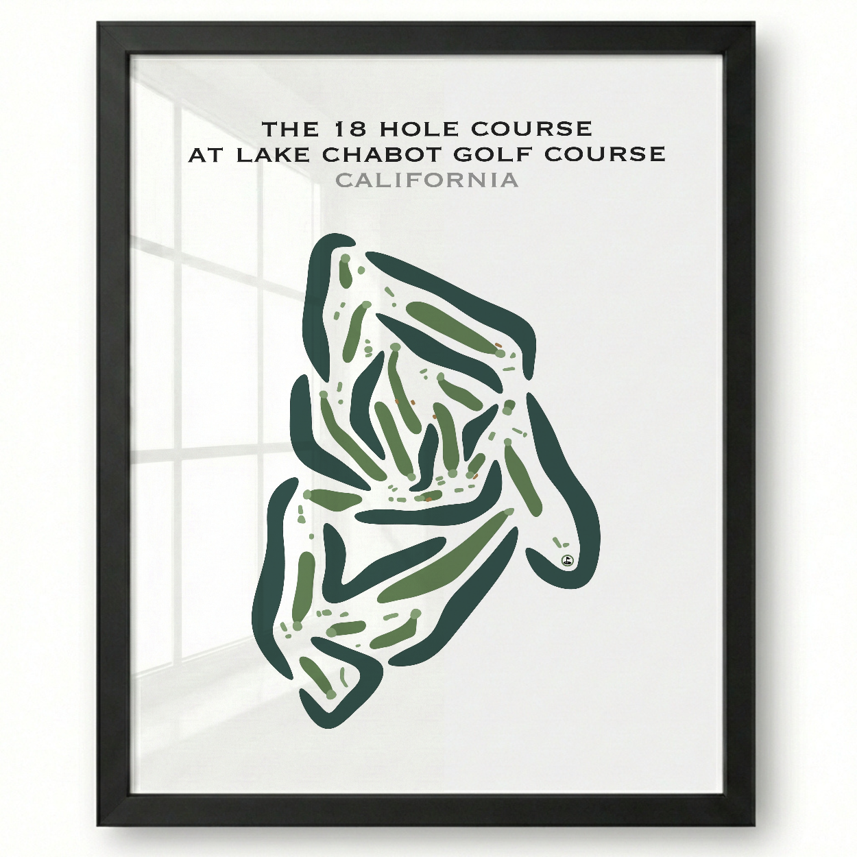 The 18 Hole Course at Lake Chabot Golf Course, California - Printed Golf Courses