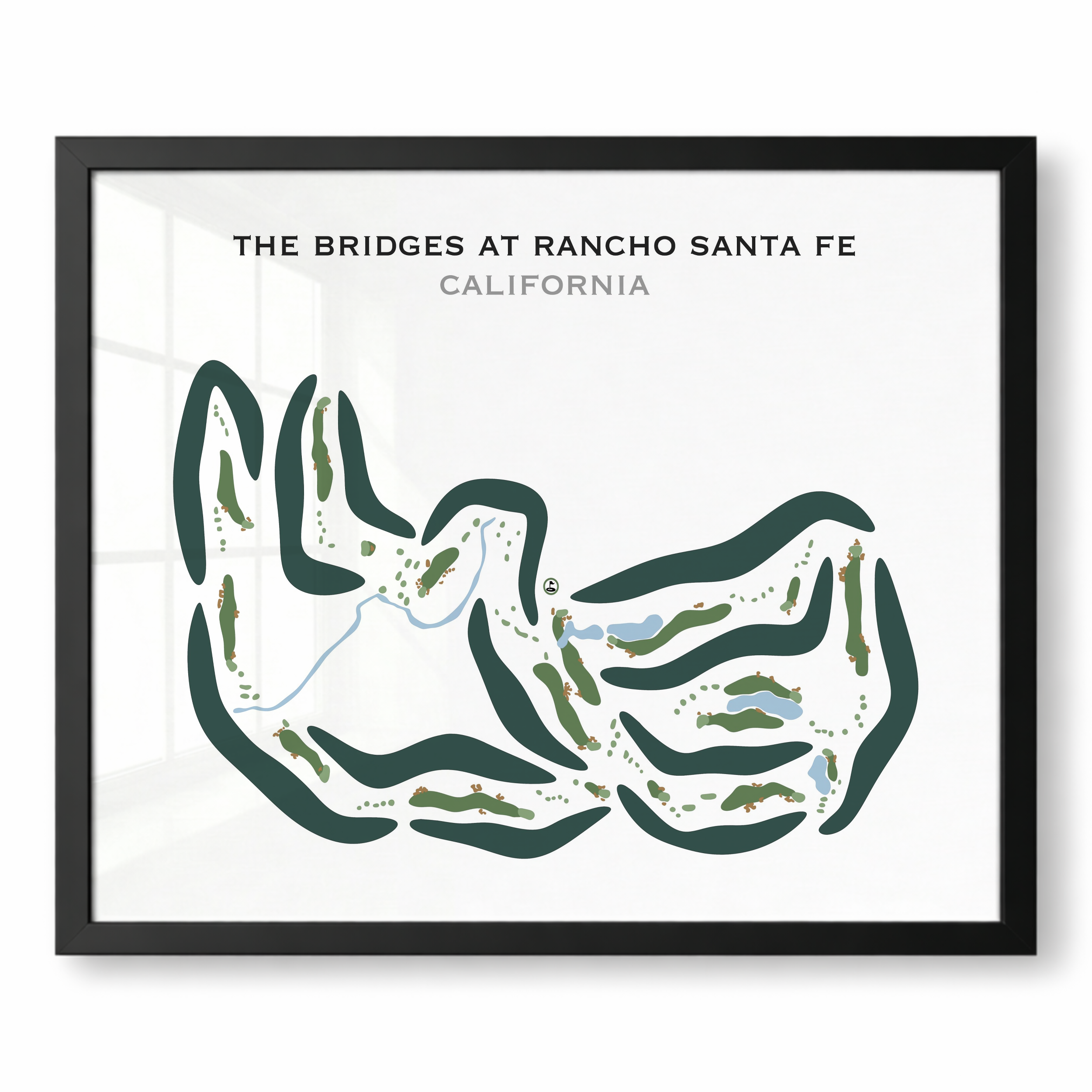 The Bridges at Rancho Santa Fe, California - Printed Golf Course