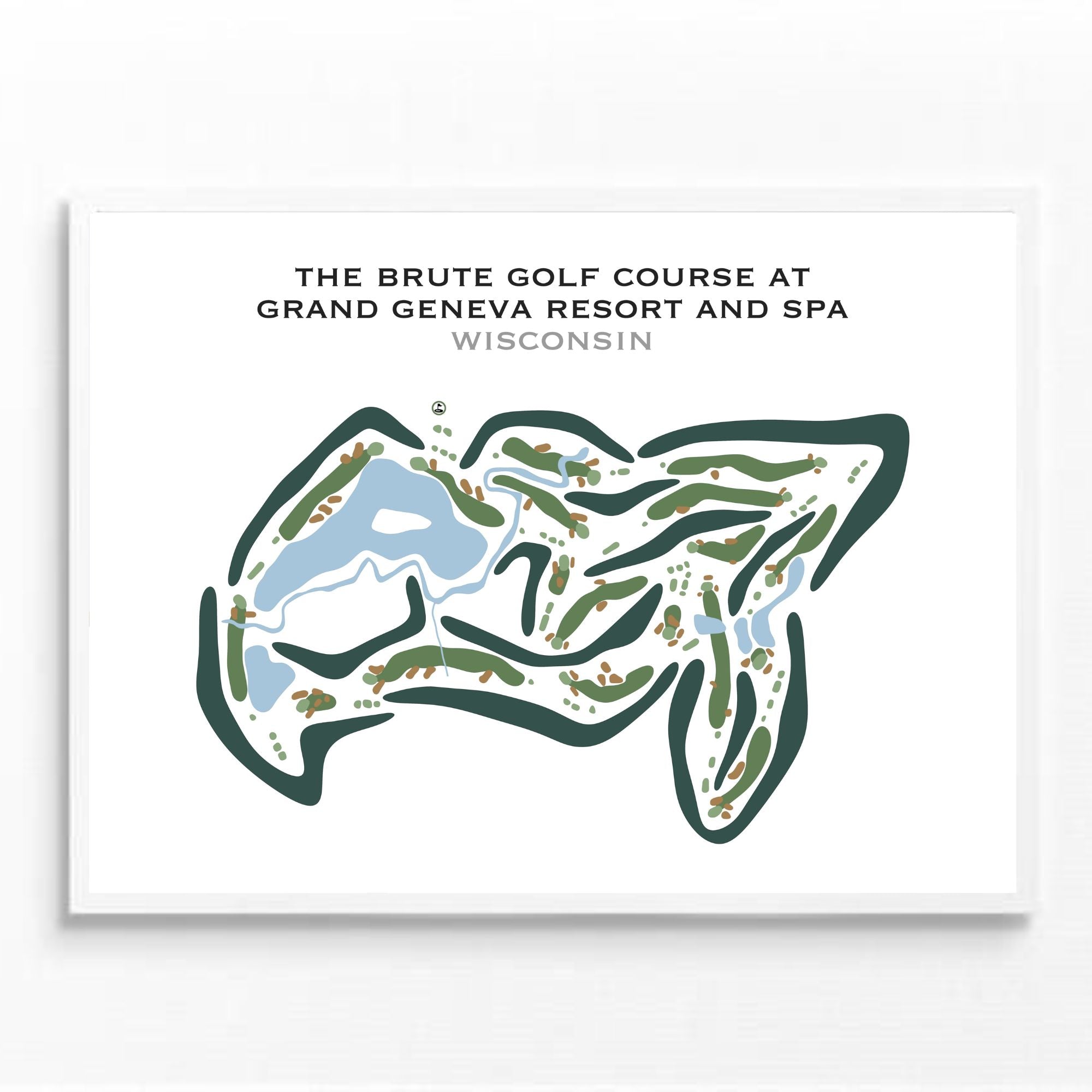 The Brute Golf Course at Grand Geneva Resort & Spa, Wisconsin - Printed Golf Courses